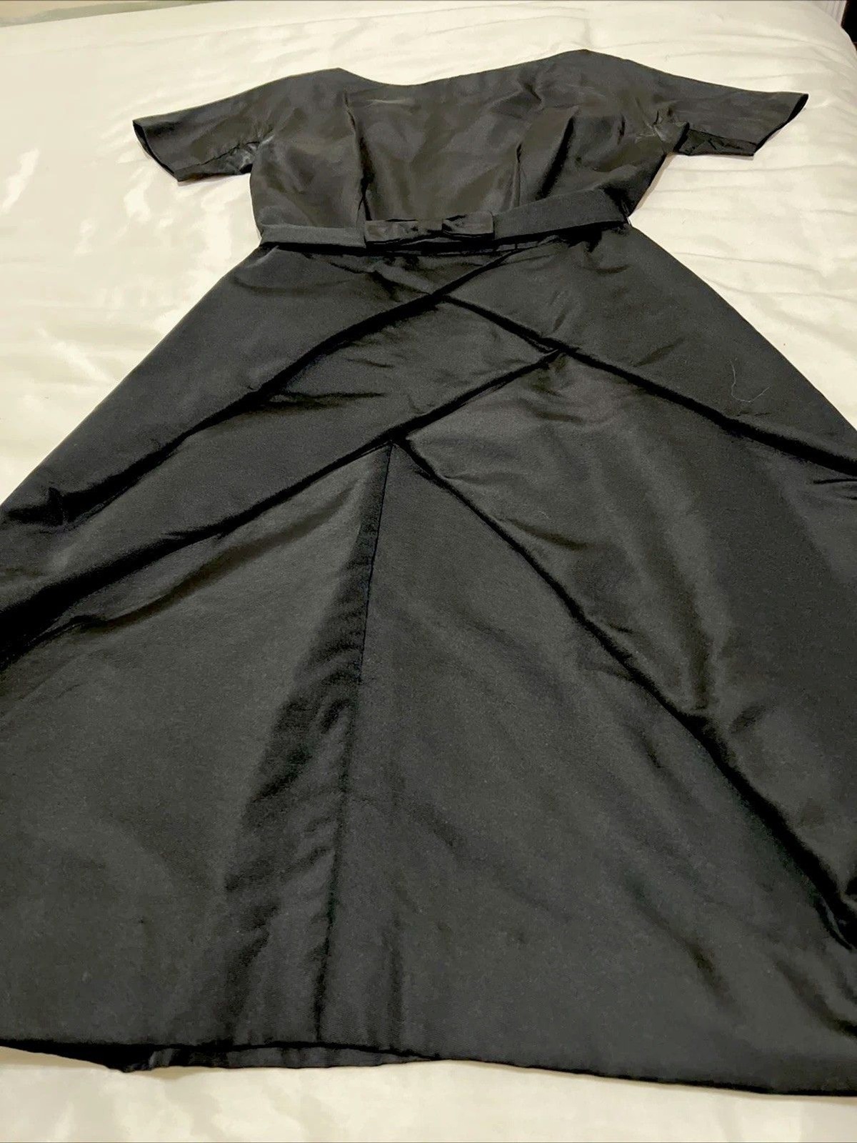 Vintage Japan Origami Dress PINK YOKOSUKA Japanese Designer S Black Cocktail LBD