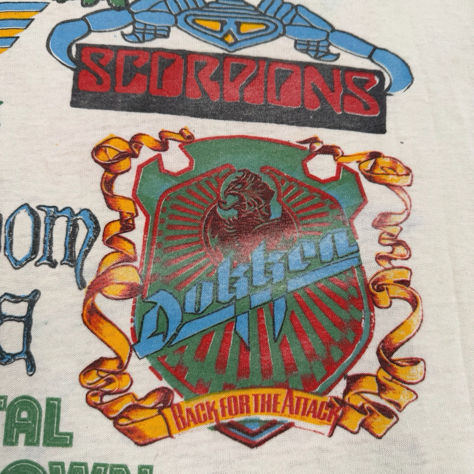 Vintage 1988 Monster Of Rock Tour Shirt Metallica Van Halen Scorpion Band Shirt