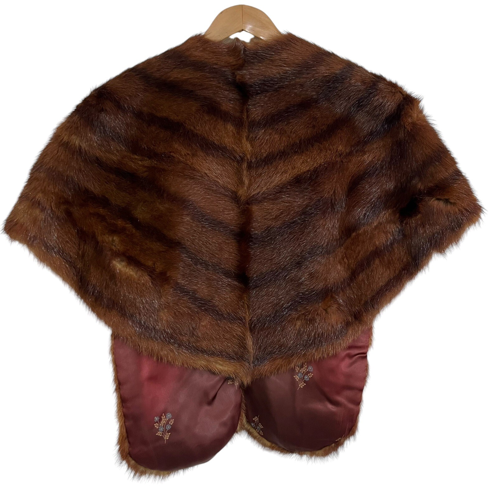 Vintage Lane Bryant Mink Stole Shoulder Wrap Coverlet One Size