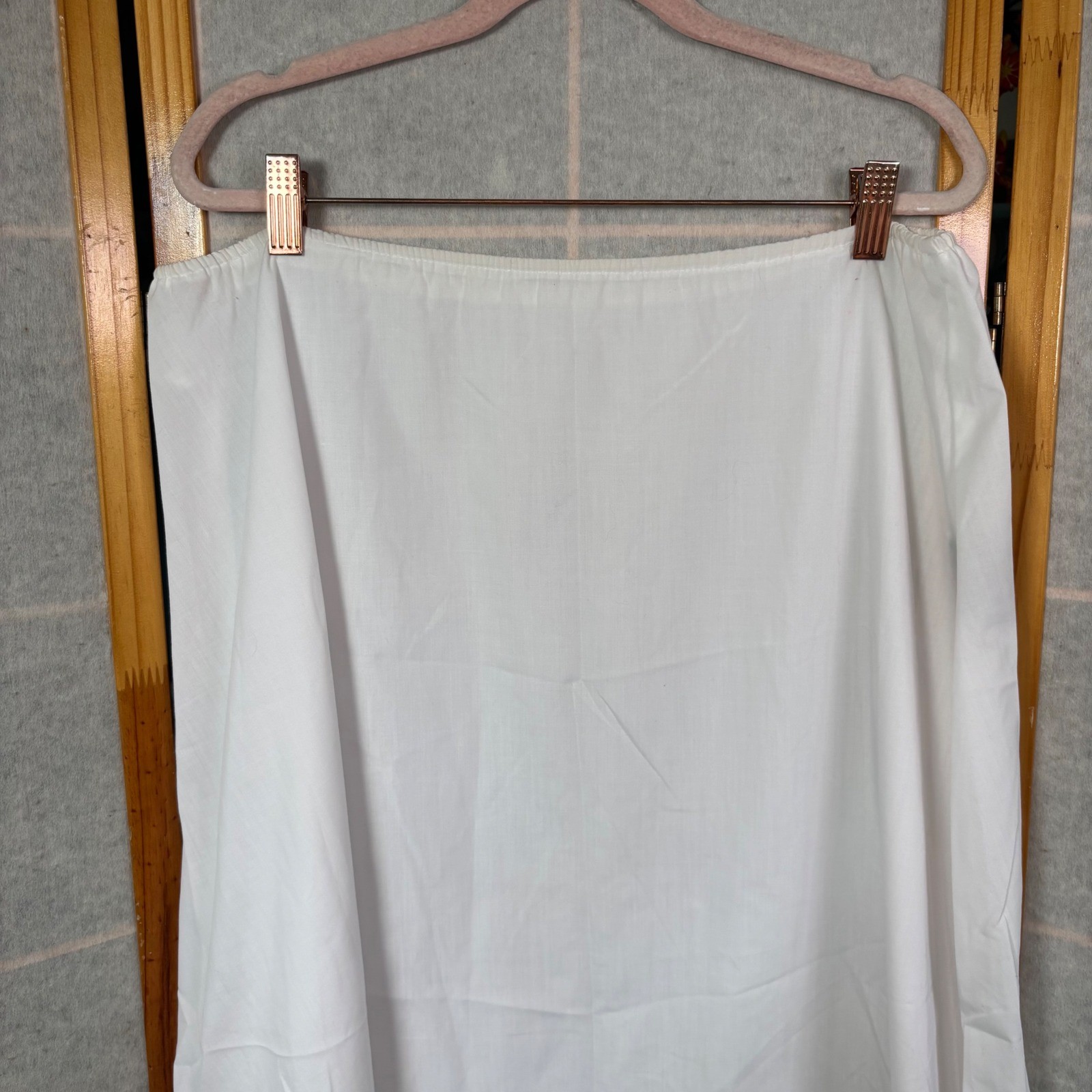 VTG California Bay & Co Skirt White Cotton Eyelet Ruffle Hem Prairie Boho