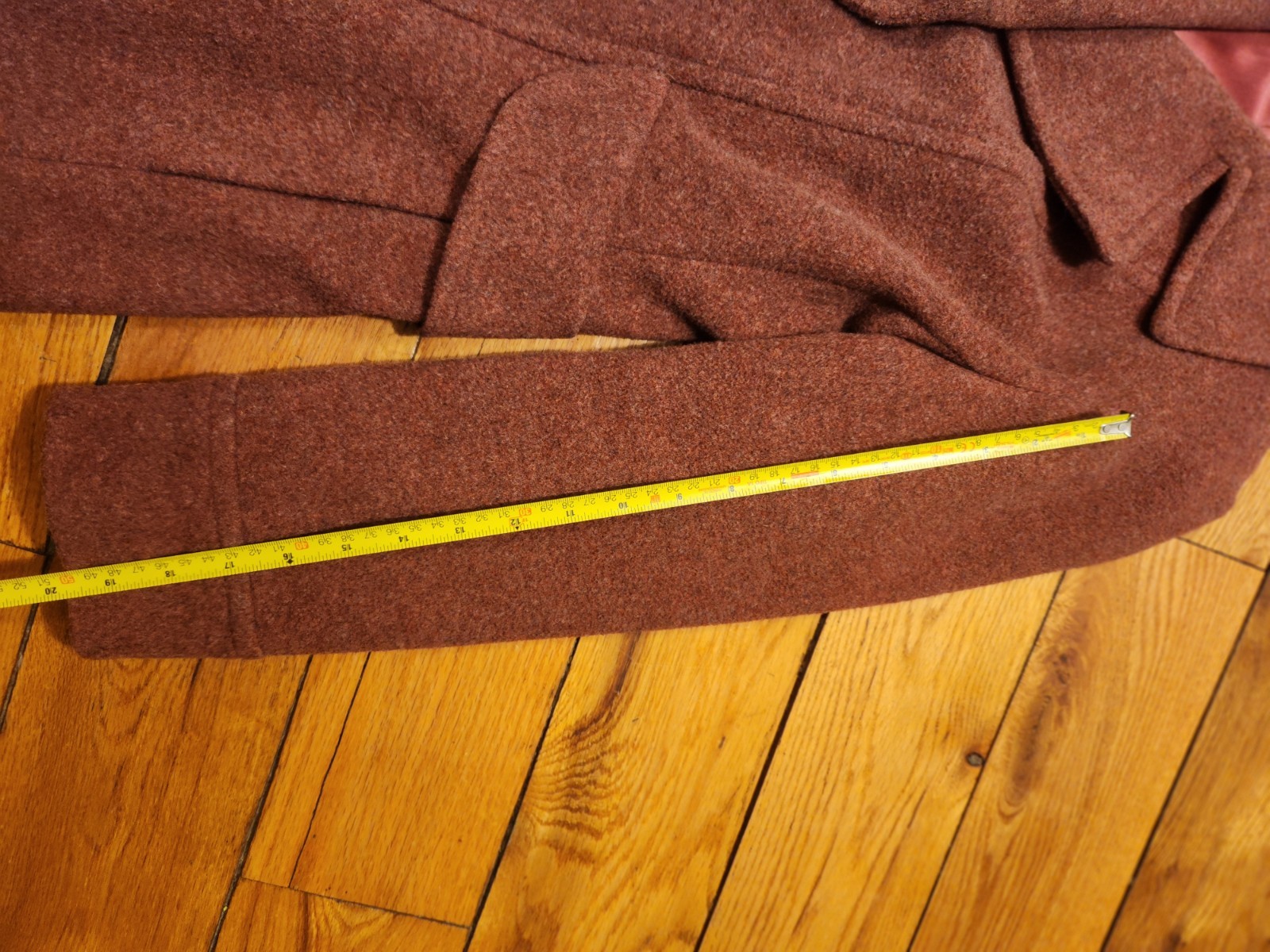 Vintage ILGWU Bromleigh cranberry wool coat Unique Buttons