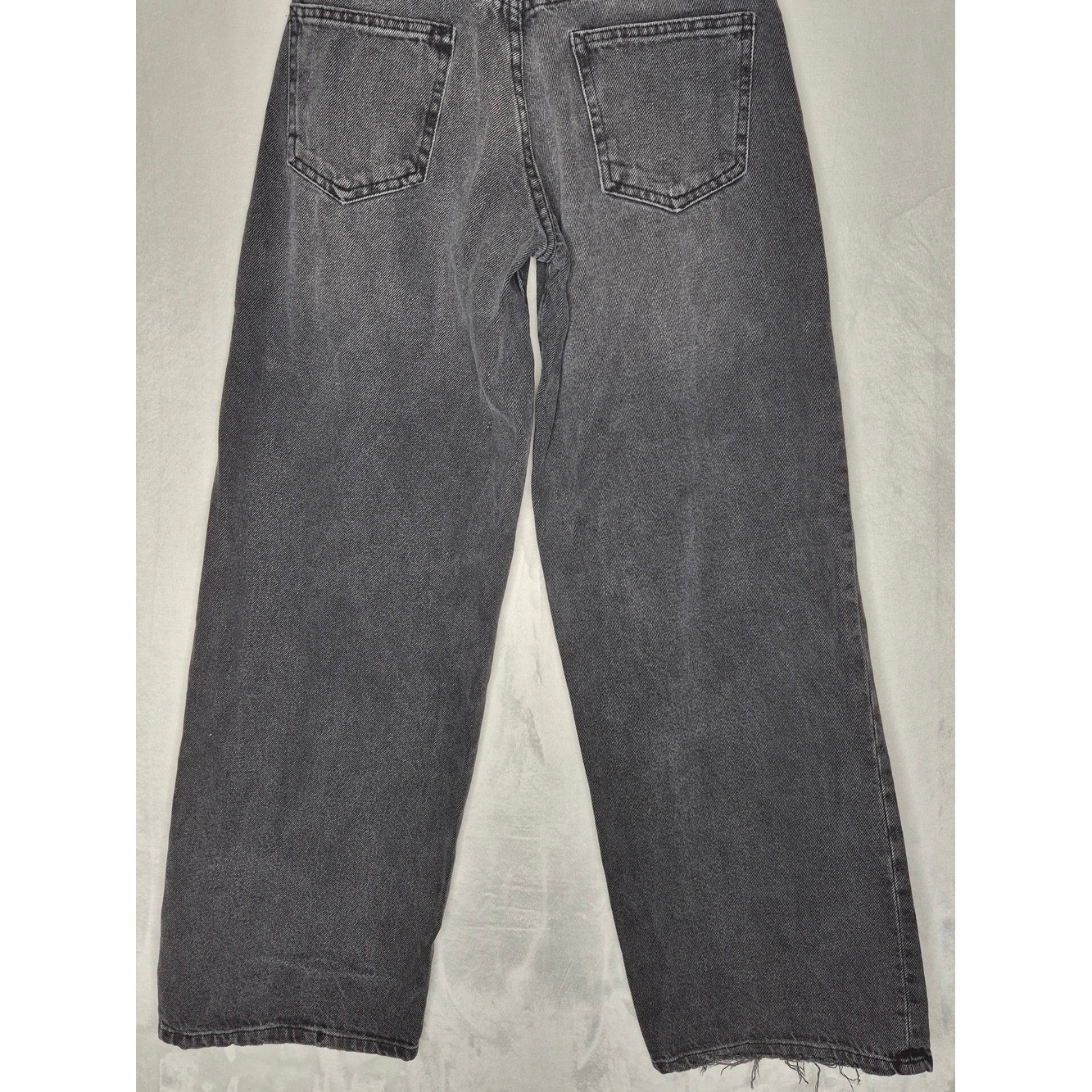 Motel Rocks Wide Leg Washed Black Denim Skate Jeans Womens 27×30