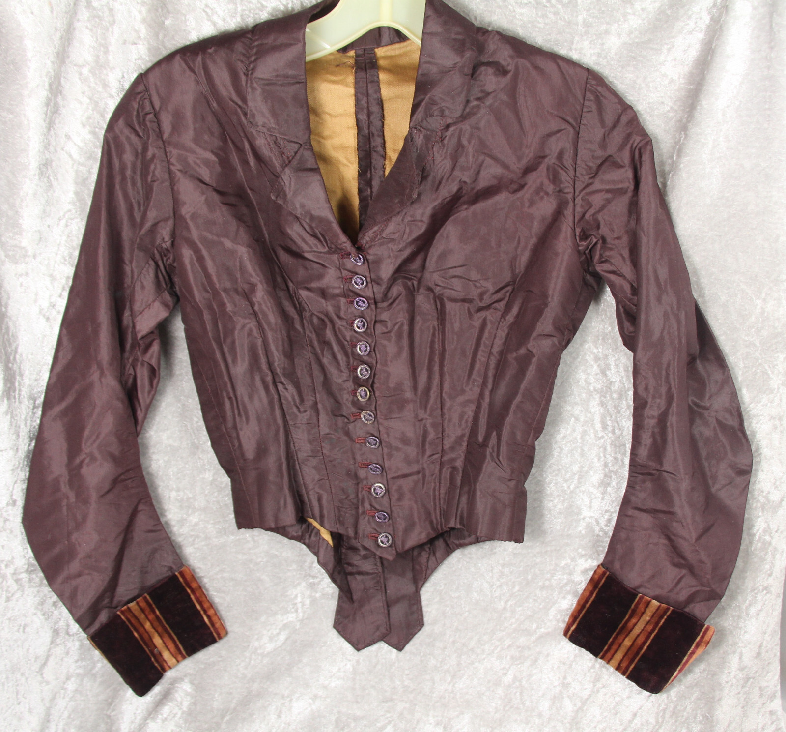 GORGEOUS Condition Antique Victorian Small Taffeta Lady Bodice Beautiful Buttons