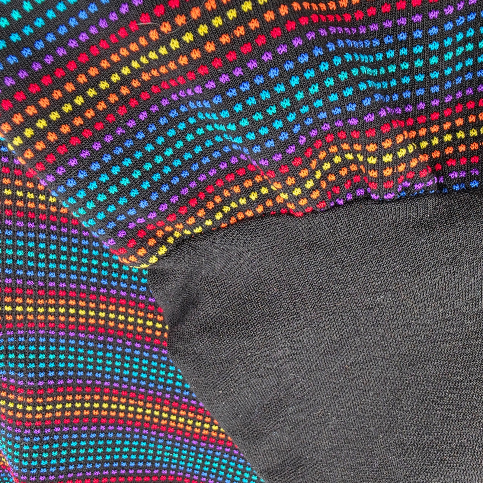 Vintage RAIN BEAU Aerobic One-Piece Leotard Size Small Black Rainbow Jazzercise
