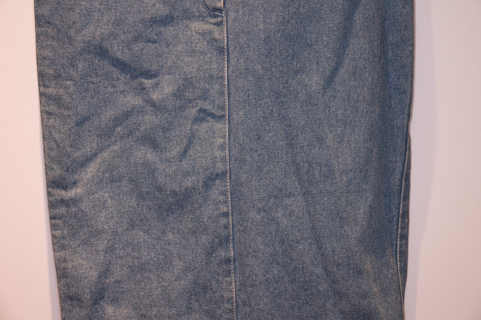 Vintage MUSTANG Midi Maxi Denim Skirt Approx 30 *** Attic Find With Holes Stains