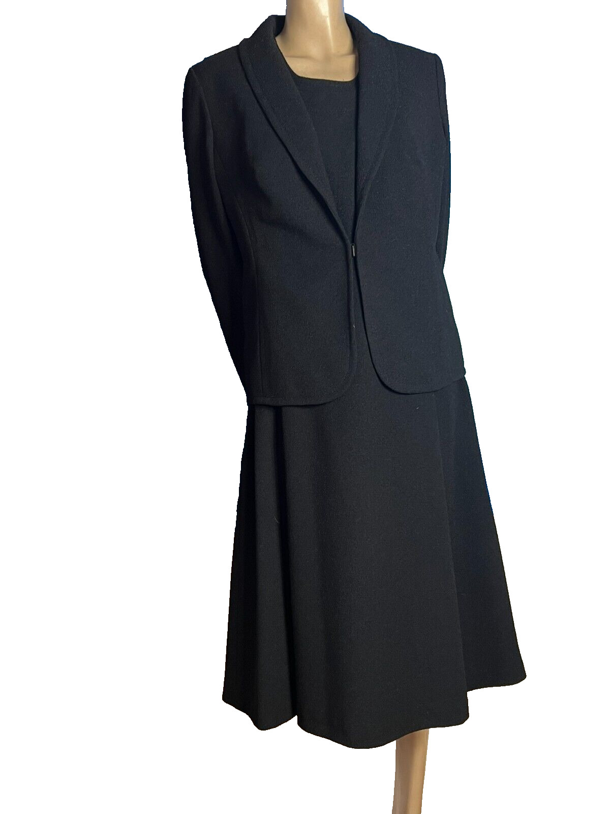 60s Costume Virgin Wool Dress Jacket 42 44 Windisch Lady West Germany Vintage