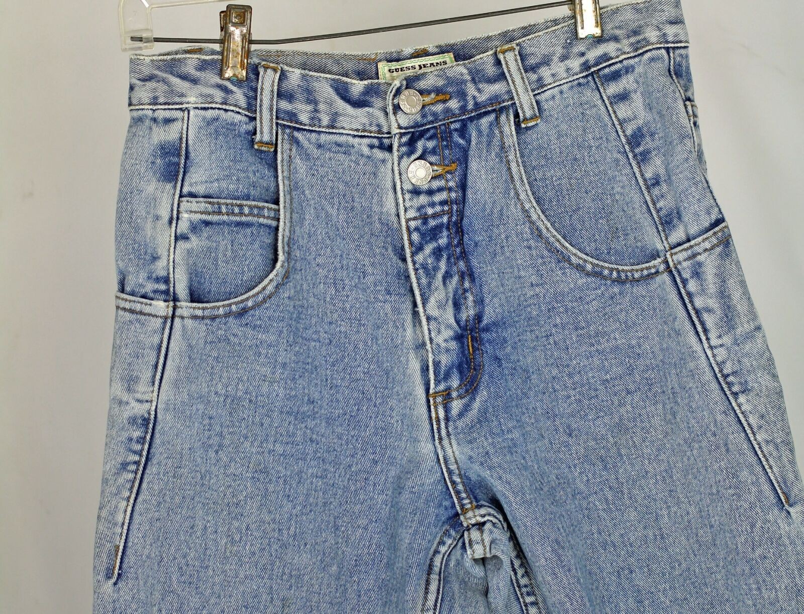 Vintage Guess Triangle High Waist Denim Mom Jeans 1980s 1990s 30″ Waist /Size 12