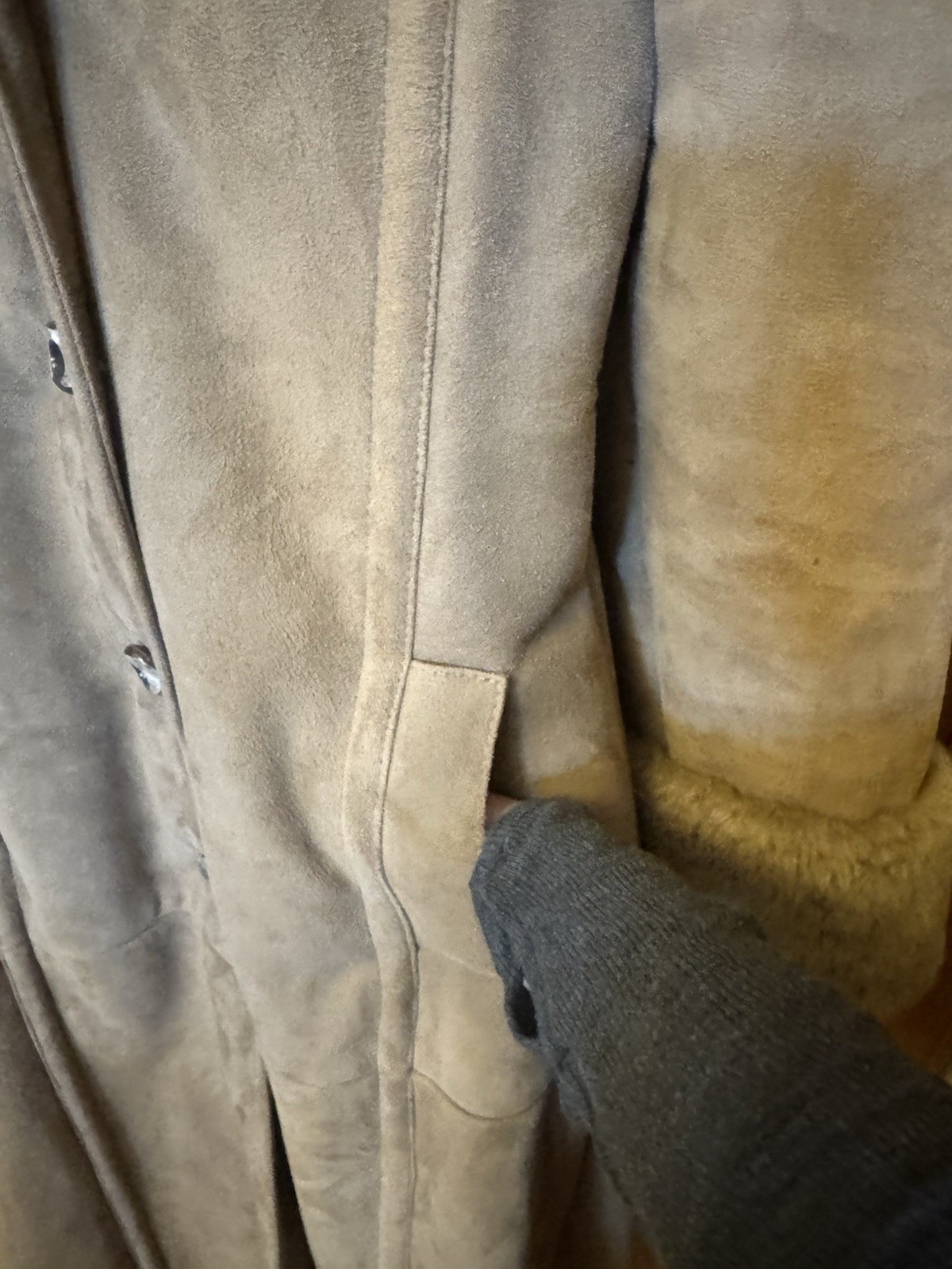 REAL VINTAGE Samband Of Iceland Shearling Lamb Penny Lane Full Length Coat
