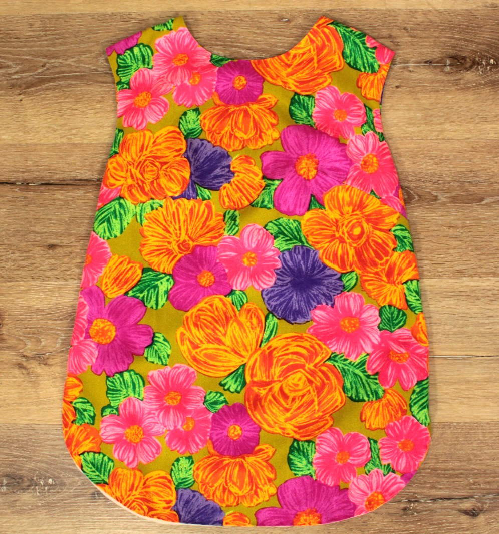 VTG Women’s 60s Orange Psychedelic Floral Top & Pants Set S/M 1960s Hawaiian
