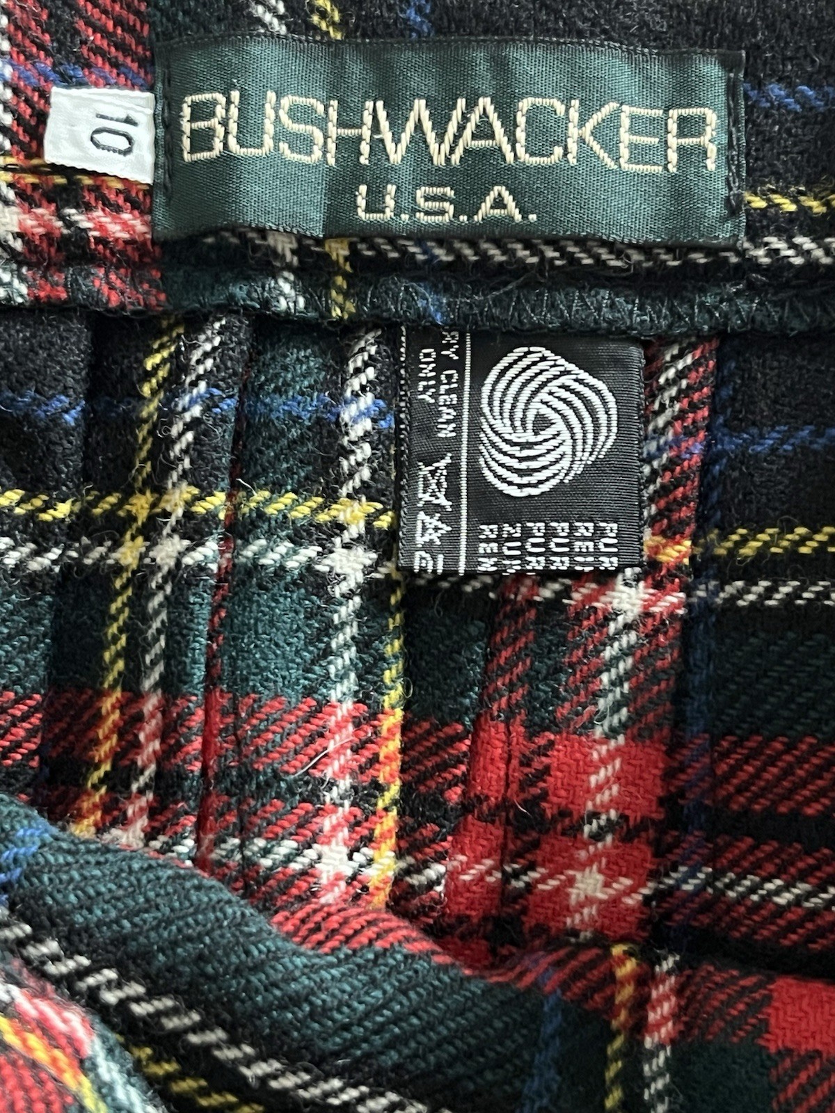 Vintage Wool Red Tartan Plaid Scottish Wrap Maxi Kilt Skirt Preppy 27” Waist