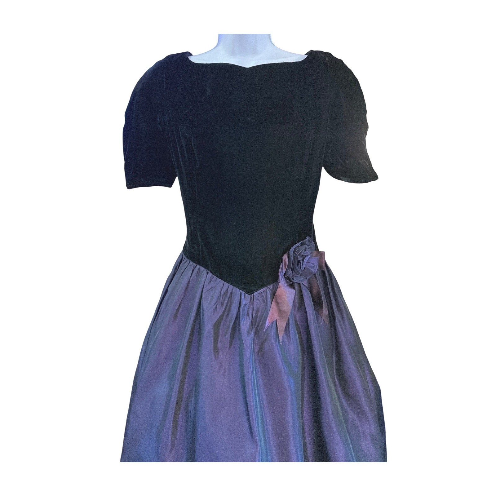 Vintage 80’s 90’s Gunne Sax Dress Velvet Taffeta 80s Prom Goth Glam Whimsigoth