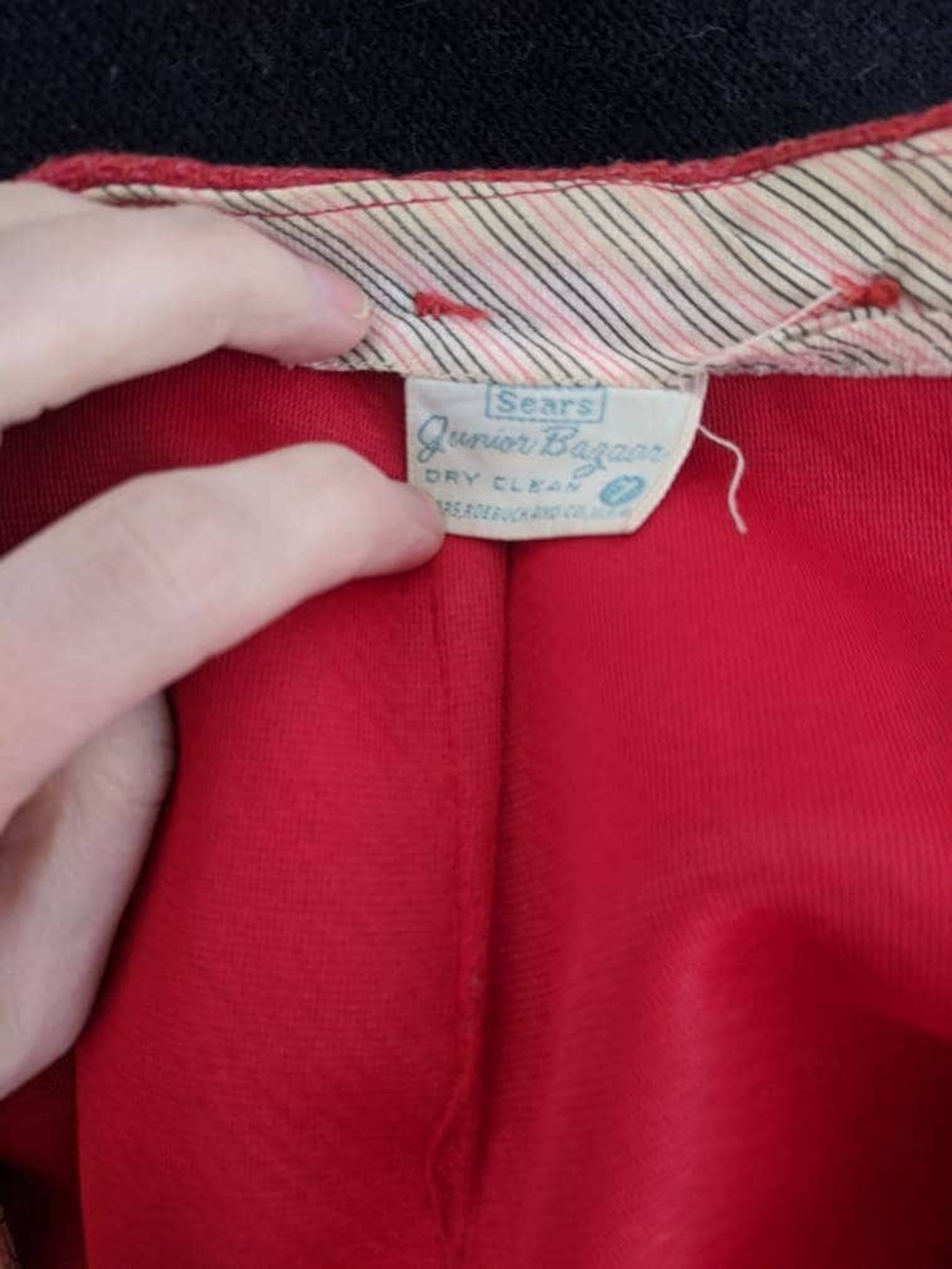Vintage 60s Tomato Red Skirt 23 Waist XS XXS Junior Bazaar