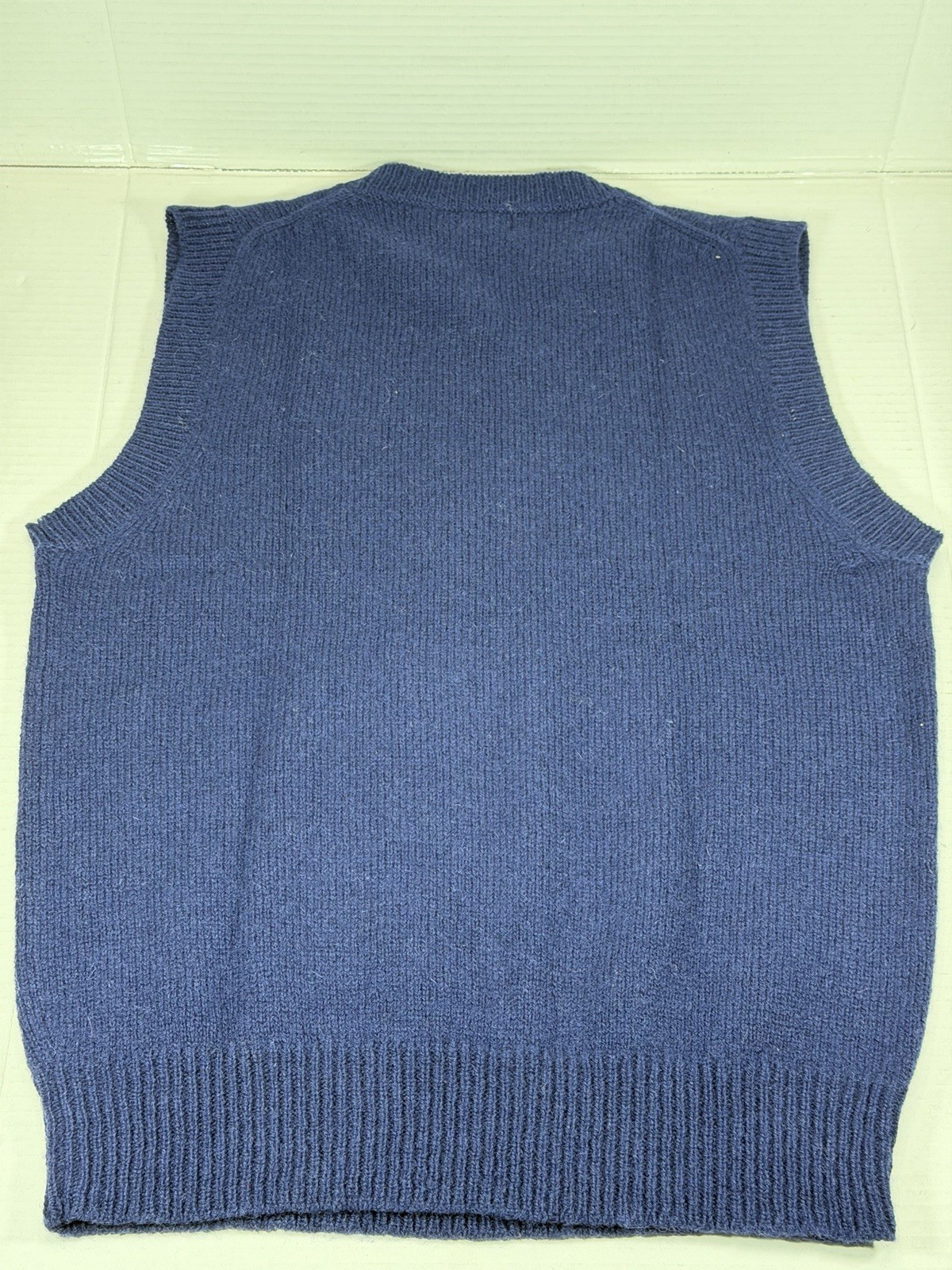 Vintage Picket and Post Sweater Vest Womens Size Medium 100% Wool Blue Made USA