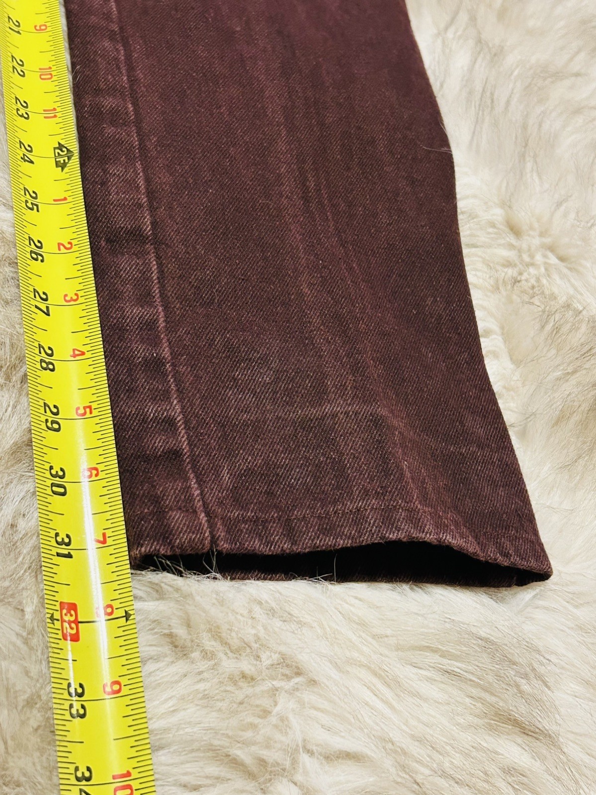 VTG 80s Roper Multi Yoke Pocketless Maroon Western Jeans Sz 11 W26 USA Tag
