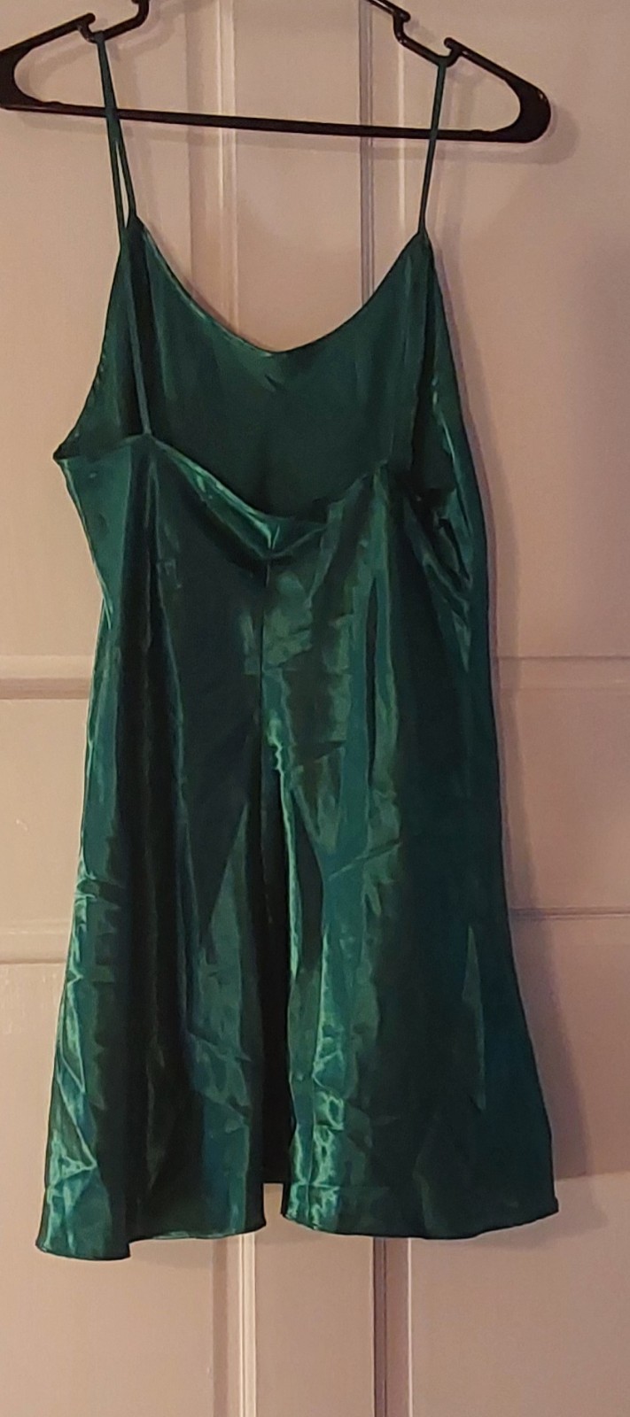 Vintage??? Liquid Smooth Hunter Green California Miss Nightgown Size Large