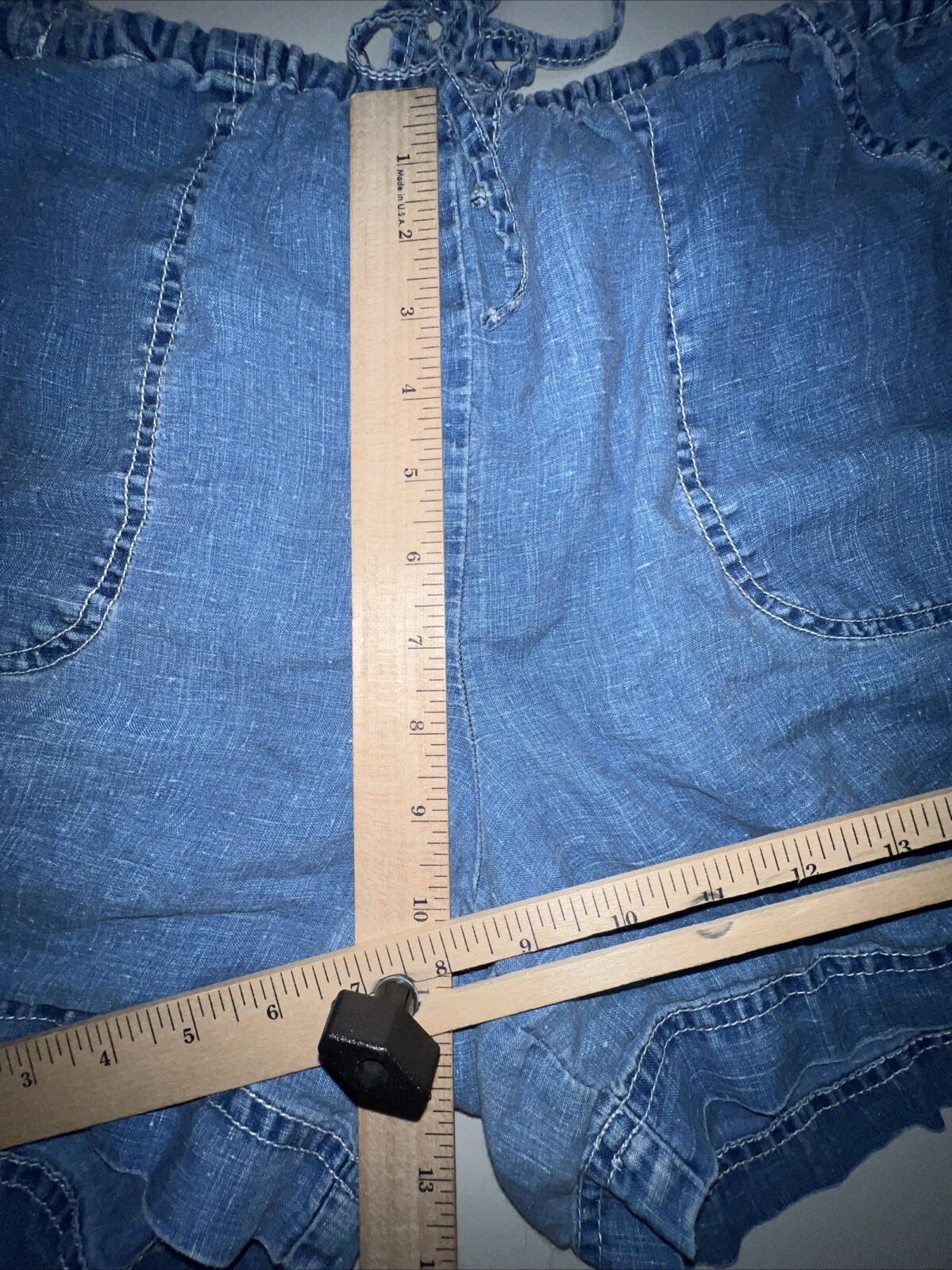 Vintage Compagnie Internationale Express Shorts Women’s Linen Blue Large