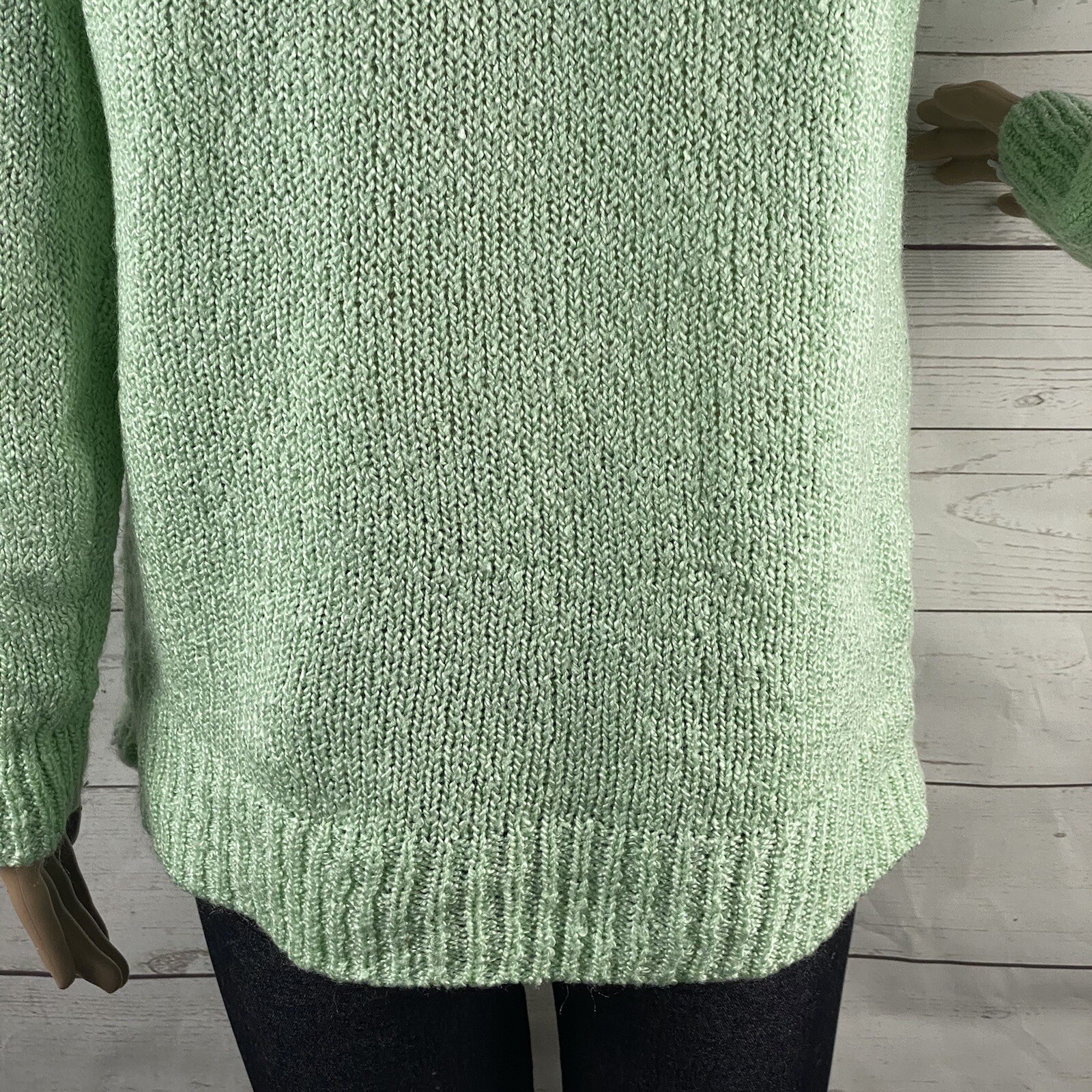 Vintage Hasting Smith Sweater Medium Soft Girl Aesthetic Mint Green Cable Knit