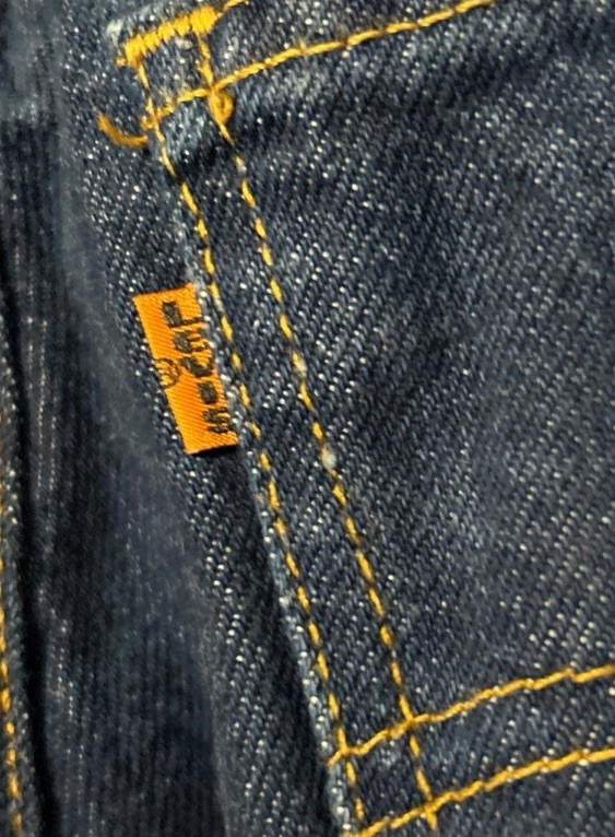 Vintage Levis 505-0217 Women’s Jeans Indigo Denim Orange Tab 30×30 USA Made 80s