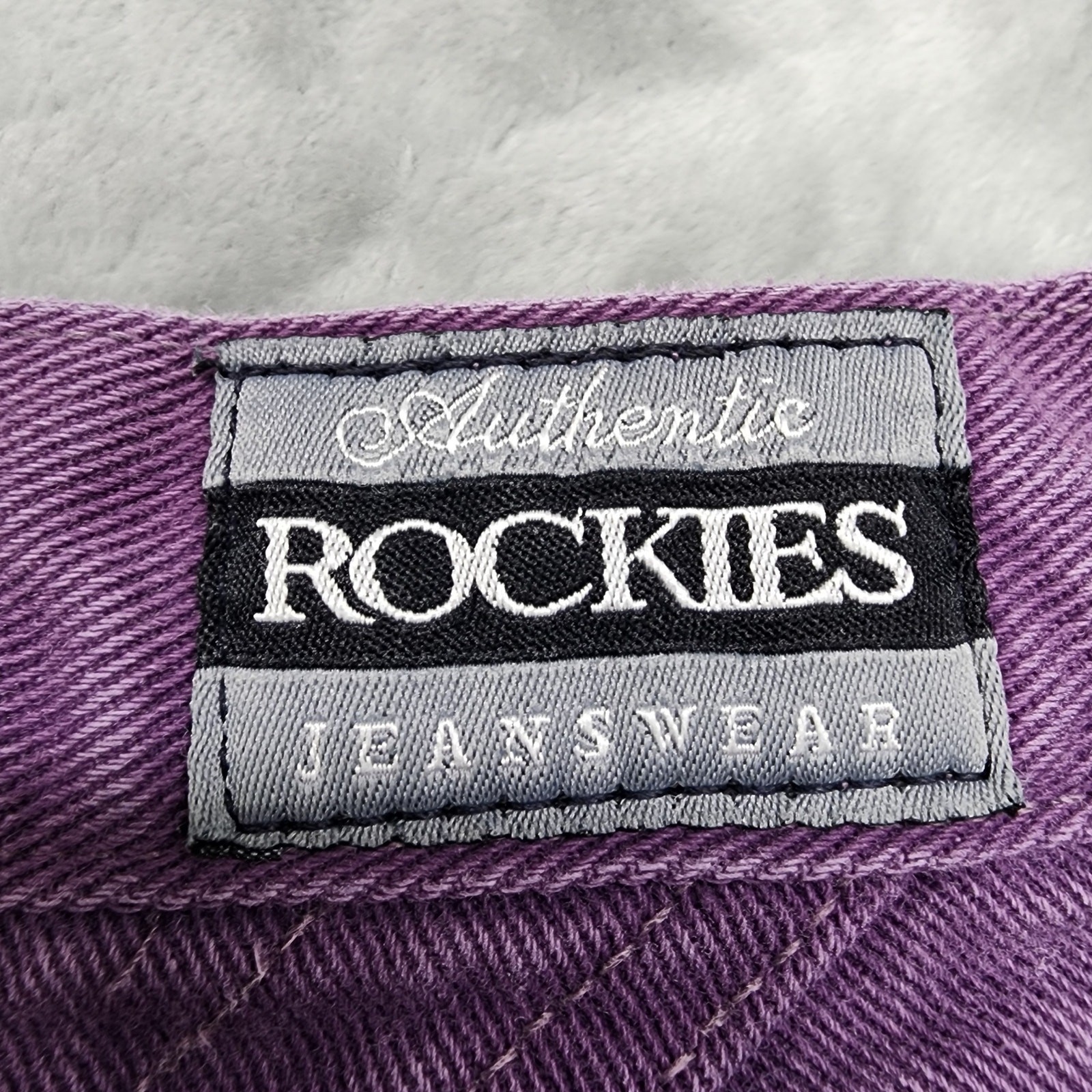 Vintage 90s Rockies Jeans Womens 31/11 Purple High Rise Bareback Tapered Western