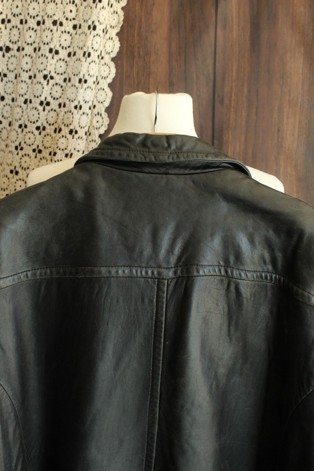 Vintage 1990s Leather Jacket, Volup Size 2X Wilsons Leather Black Car Coat, Pell