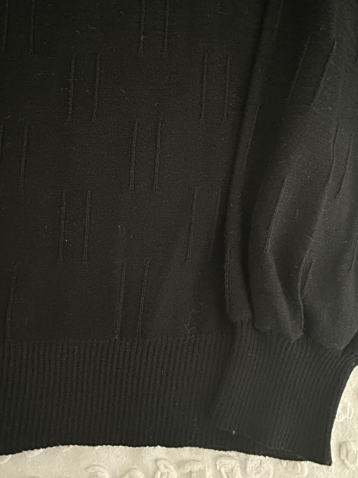 Vintage 1980’s Black Gold Button & Beads Cardigan Padded Shoulders Size Sm EUC