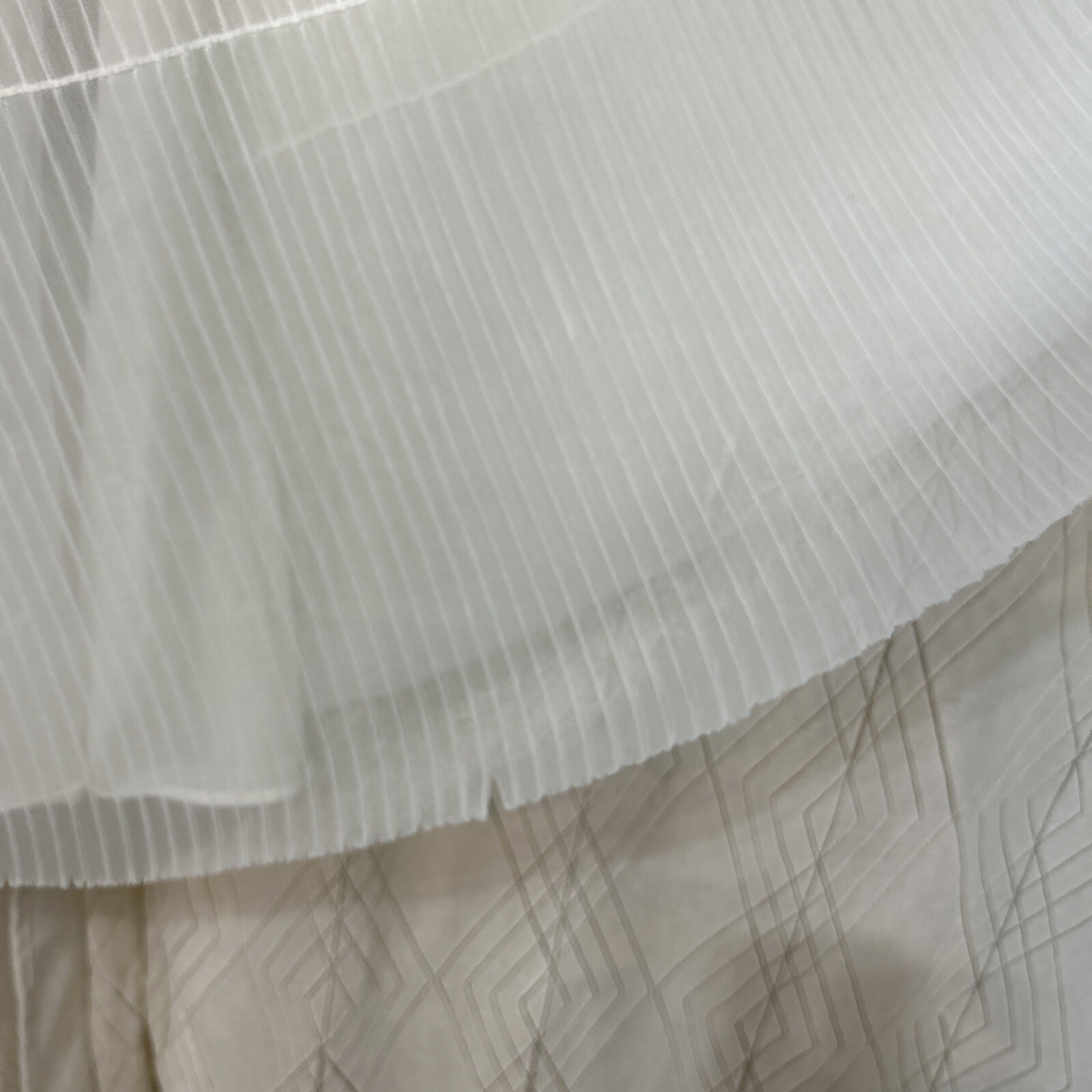 VTG M L Peignoir TWIRLY Nightgown Babydoll Chiffon Pleated Bridal Mint white