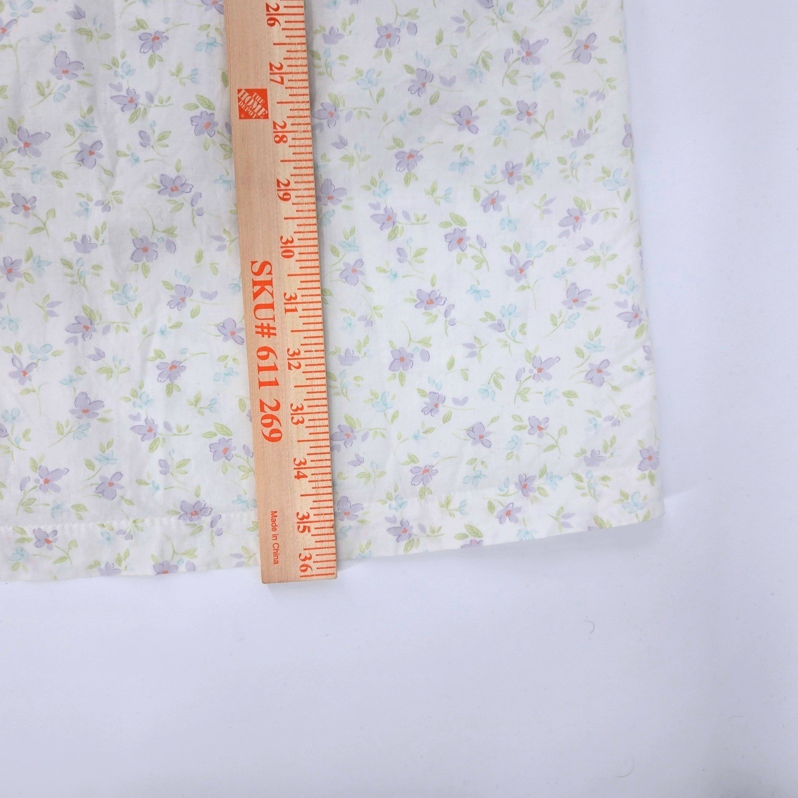 L.L.Bean Vintage Dress 6 Cotton Cottagecore Shift Mini Purple Floral Flower EUC