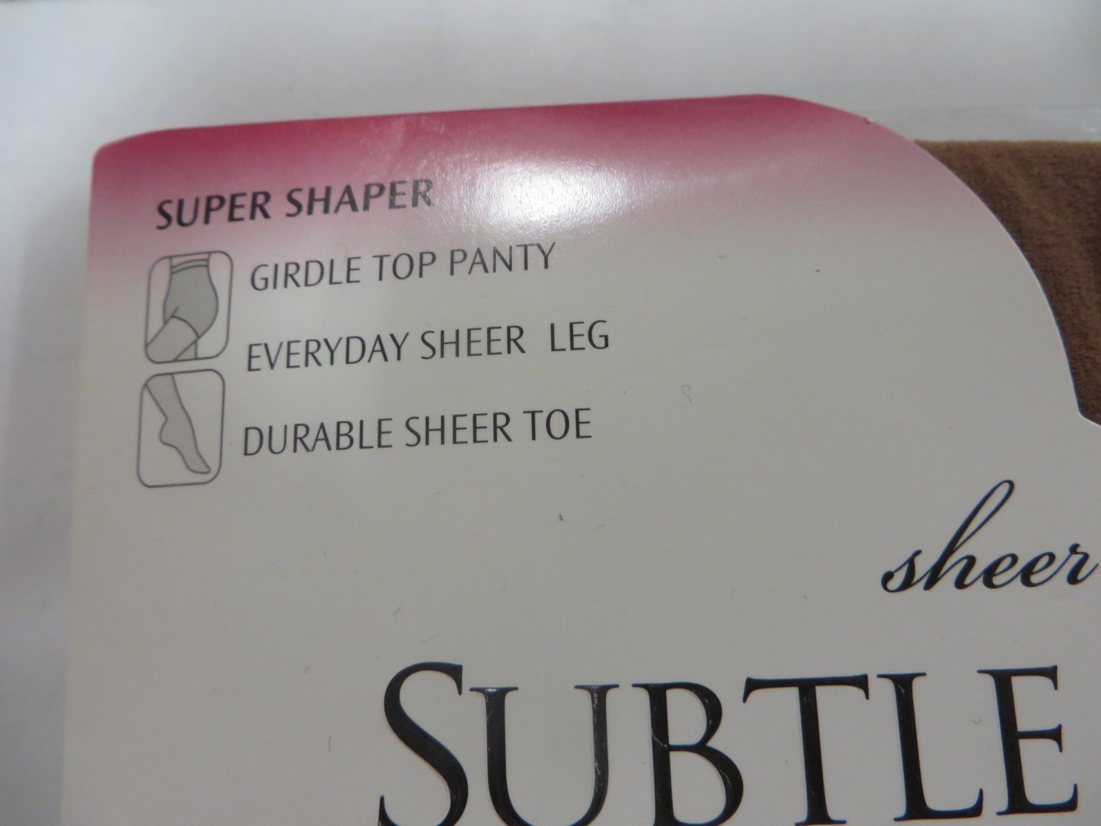 Vtg JCPenney East 5th SHEER CARESS Subtle Shapers Super Pantyhose LITTLE BEIGE