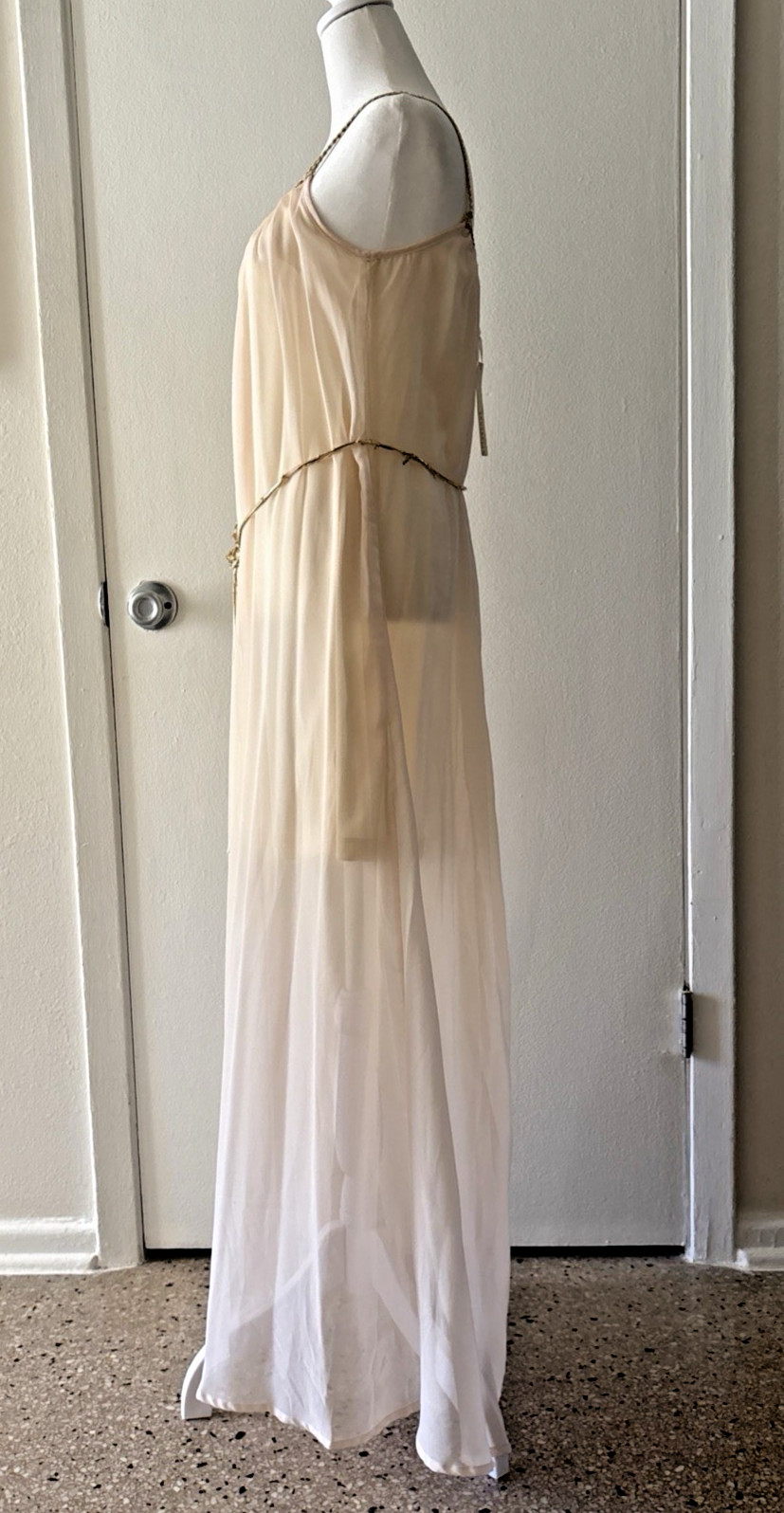 Vtg Annabelle Nordstroms M 2 Pc Negligee Robe Set Sheer Coquette Y2K Honeymoon