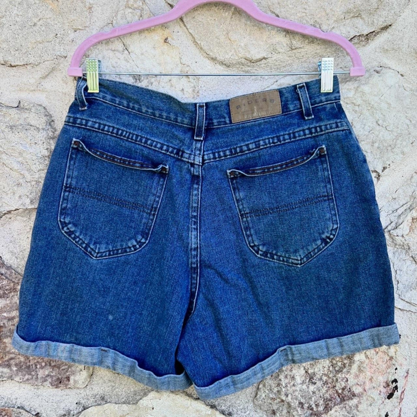 Vintage 90s denim high rise mom shorts RIDERS SIZE 8