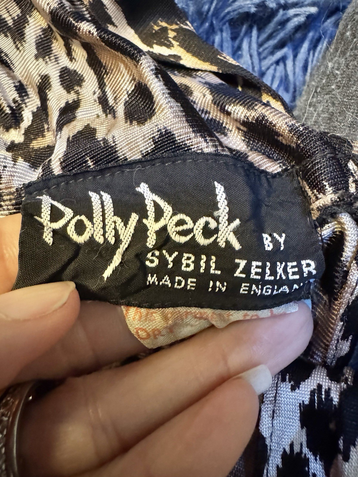 Vtg Polly Peck Sybil Zelker England Leopard Romper Jumpsuit Plunge V S