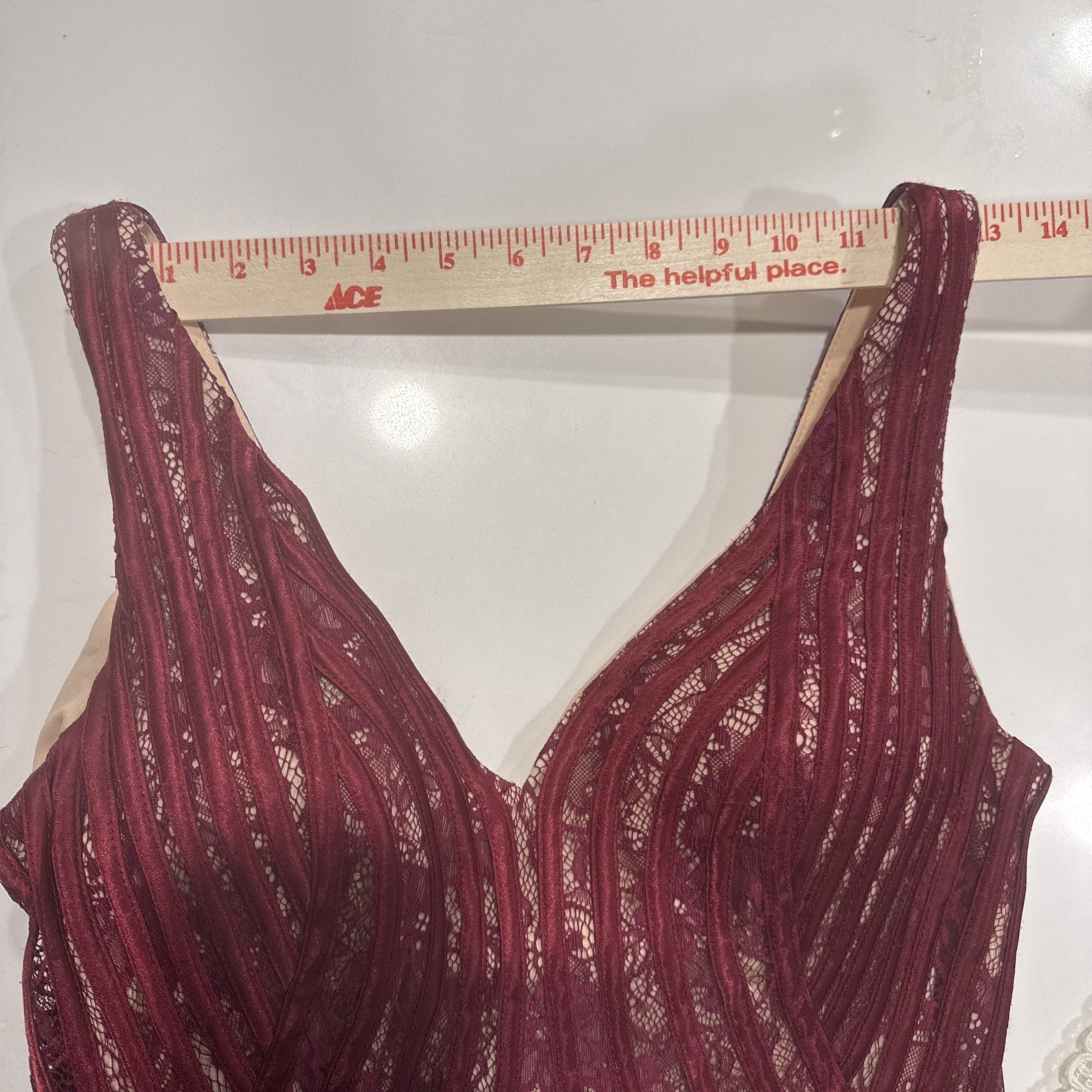 Vintage 90s F.I.E.S.T.A. FASHIONS Burgundy Formal Party Dress Maxi Perfect