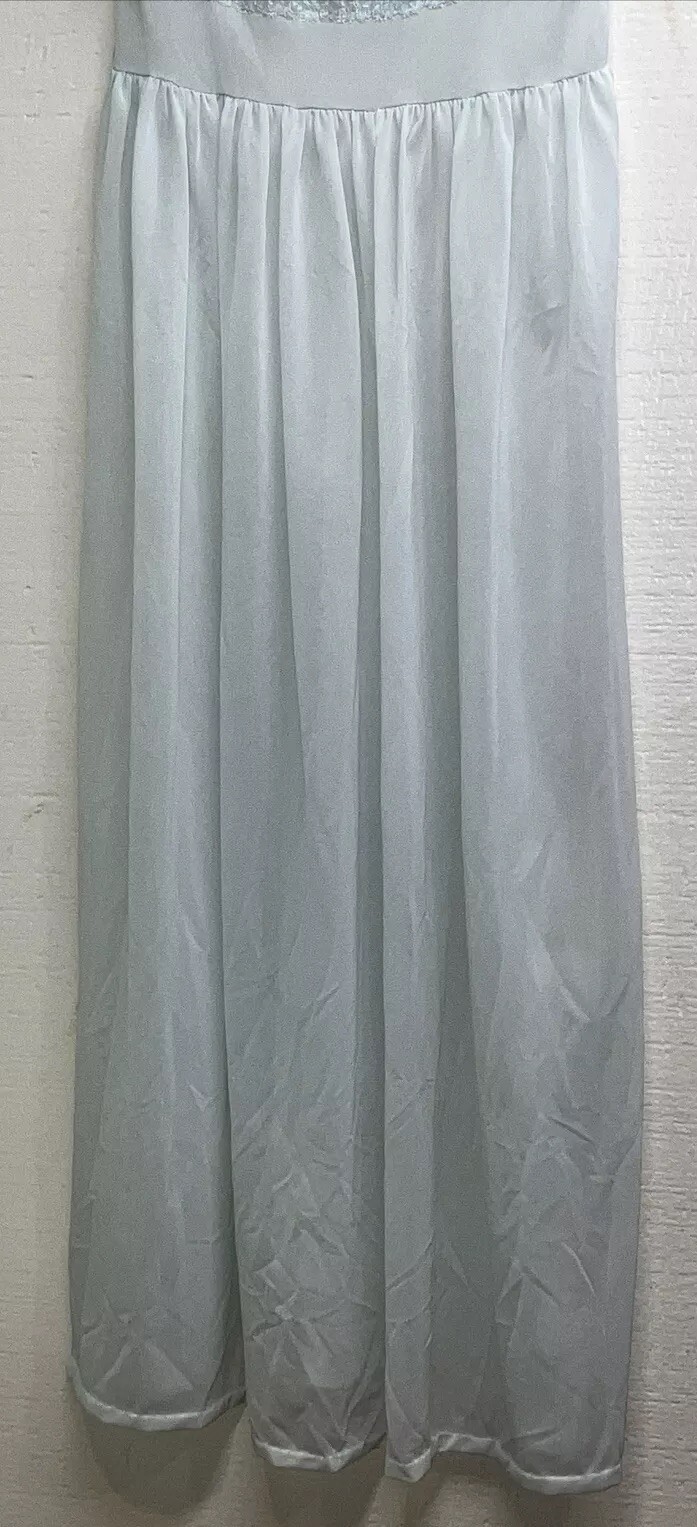 Carters Du Pon Nylon Vintage Pastel Blue Sz 9 Bust 33 Junior Girl Nightgown PO