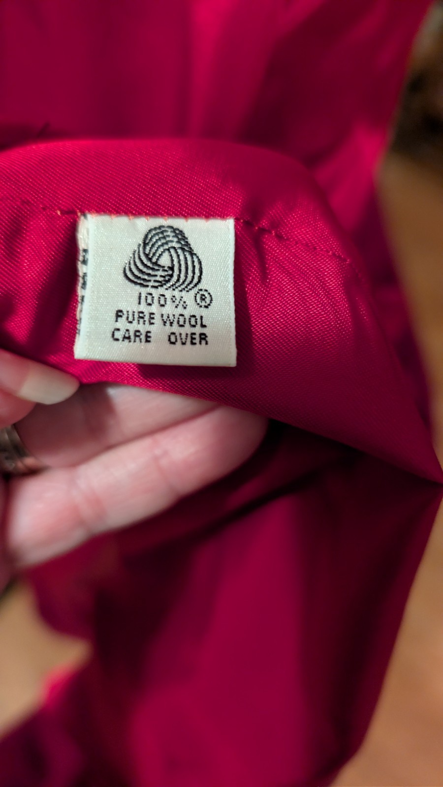 VINTAGE Ashley Scott 100% PURE WOOL Maxi Coat – Made in USA Raspberry Red (12)