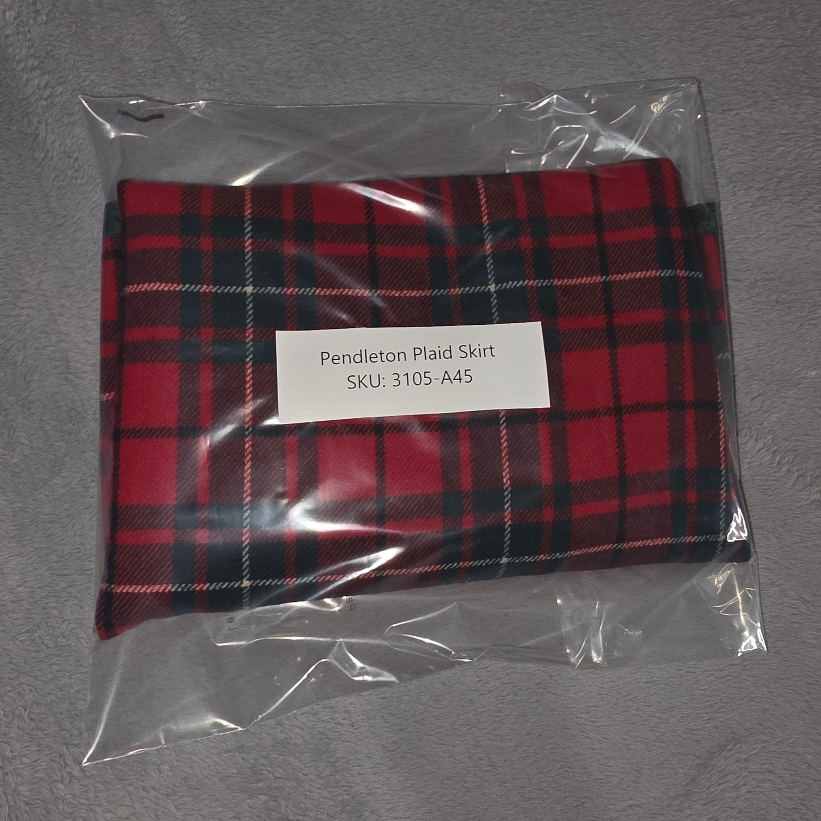 Vintage Pendleton Red Plaid Wool Skirt A-Line Tartan Size 8 (check measurements)