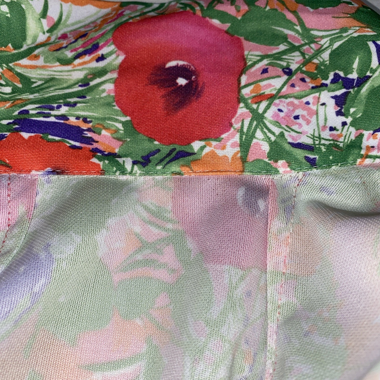 70s Psychedelic Flower Dagger/Butterfly Collar No Brand Women’s Small Orange/red