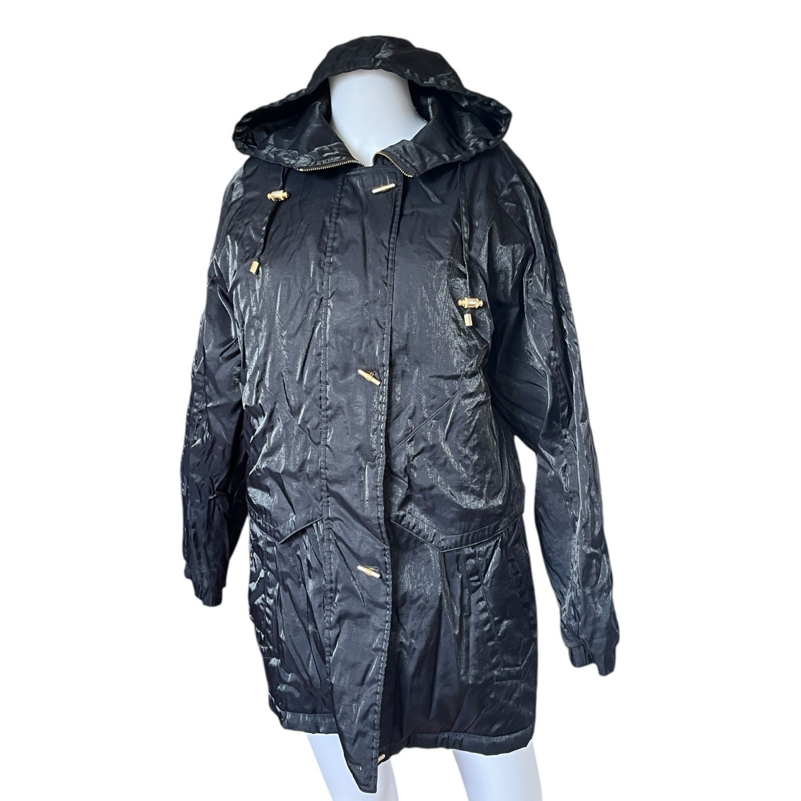 Vintage Metropolitan Utility Jacket Hooded Lace Up Adult Size Large L