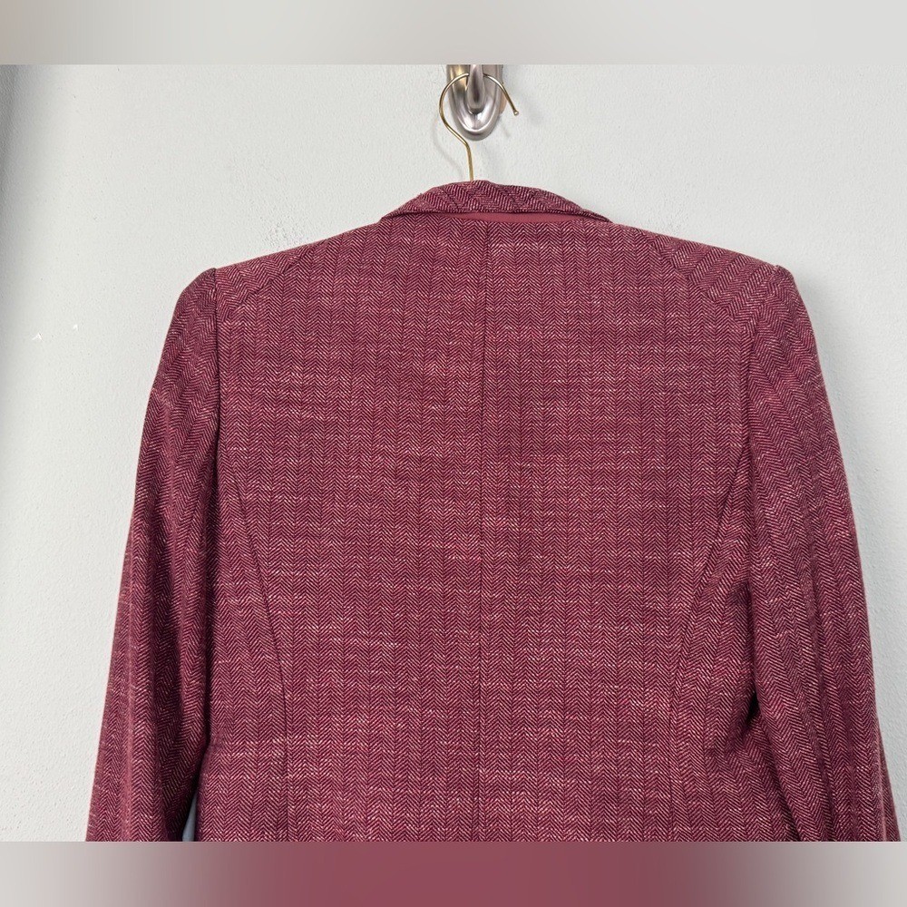 NWT Veronica Beard Wool Blend Farley Dickey Jacket Currant Burgundy Size 2