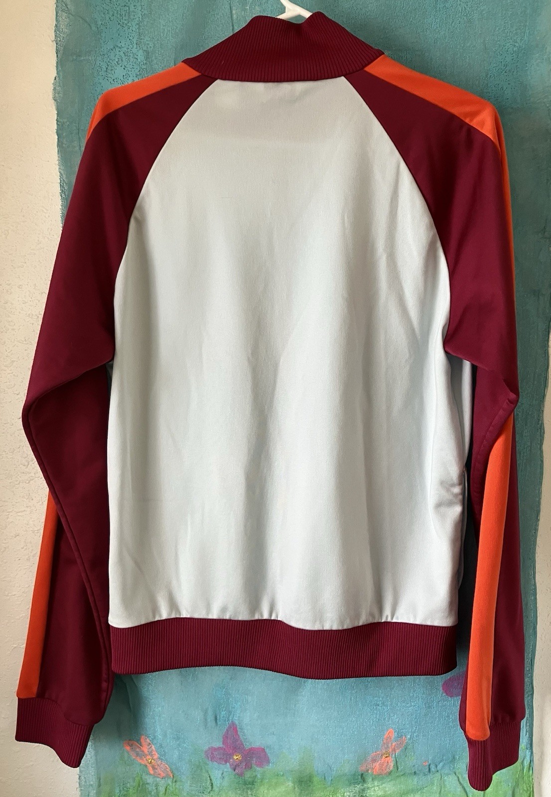 An Original PENGUIN By Munsingwear JACKET Full Zip Dark & Orange Red Pale Blue M