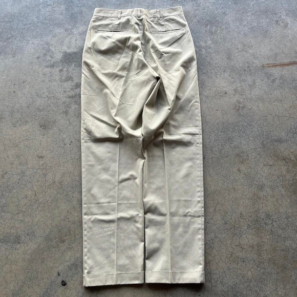 Vintage 70s/80s tan/cream farah trouser pants Talon zipper 27″ waist