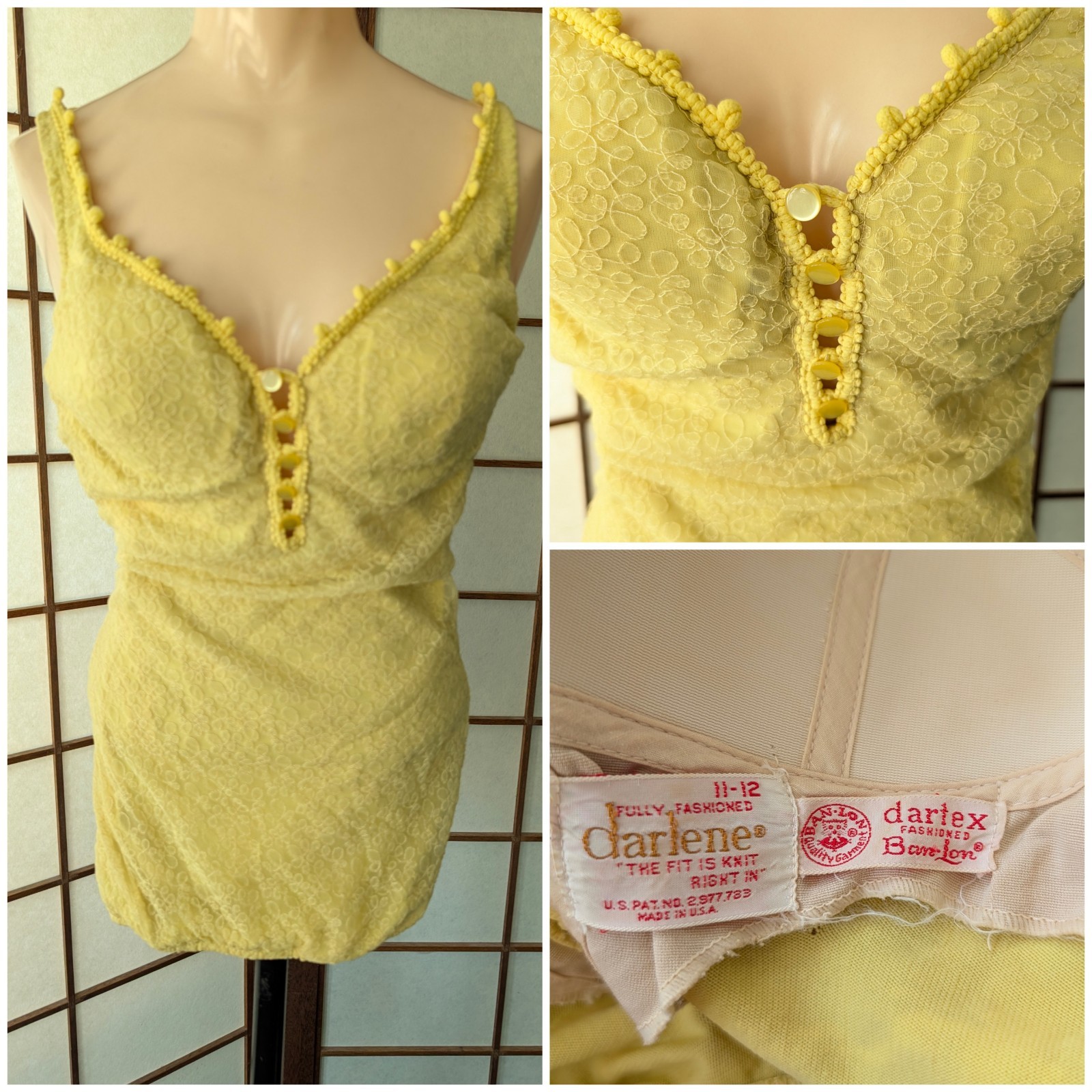 Midcentury Vintage 50s Darlene Dartex Skirted One Pc Swimsuit Pin-Up M (11/12)