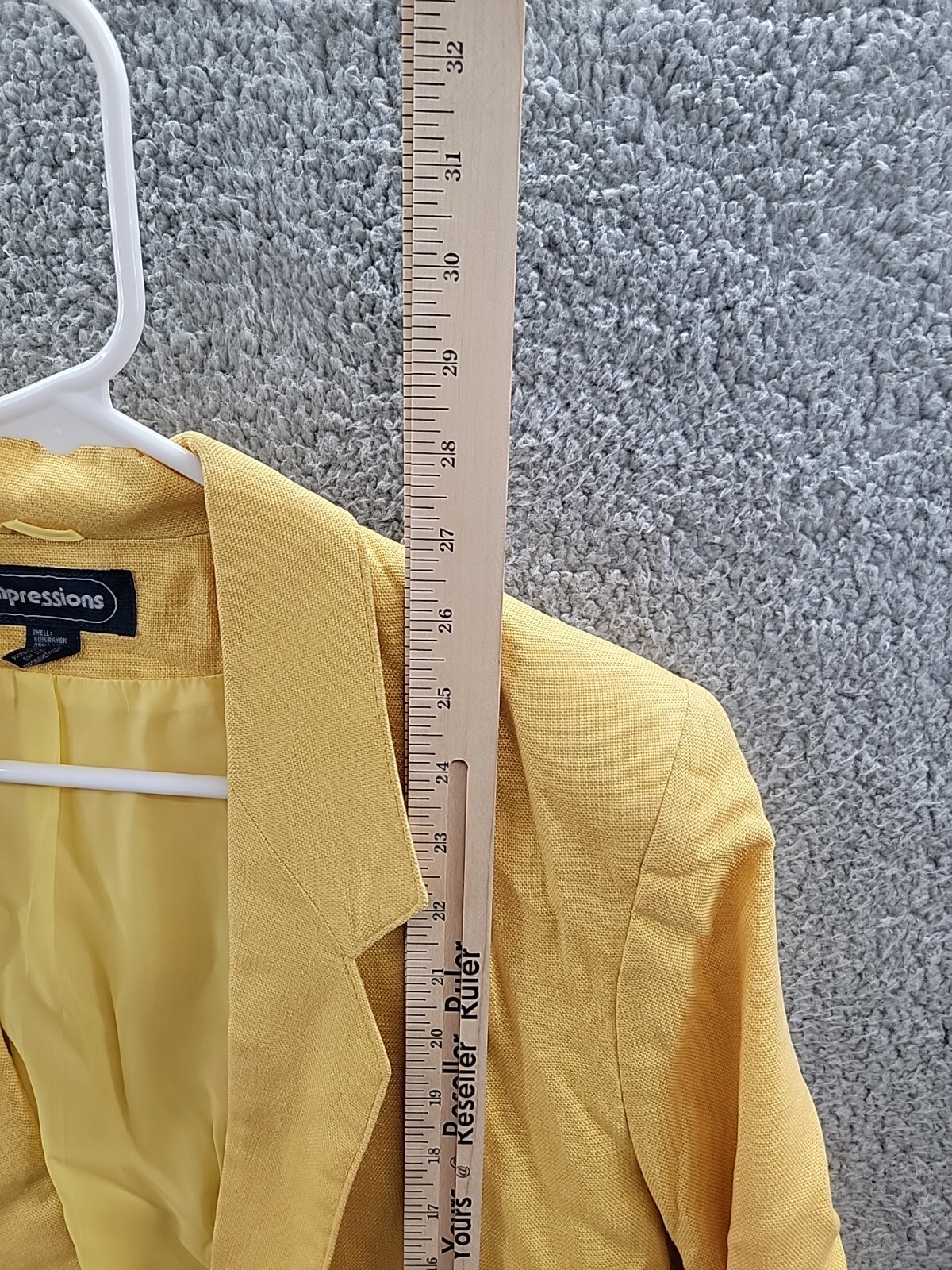 Vintage Impressions Women’s Size 10 Yellow Blazer Jacket 80s VTG