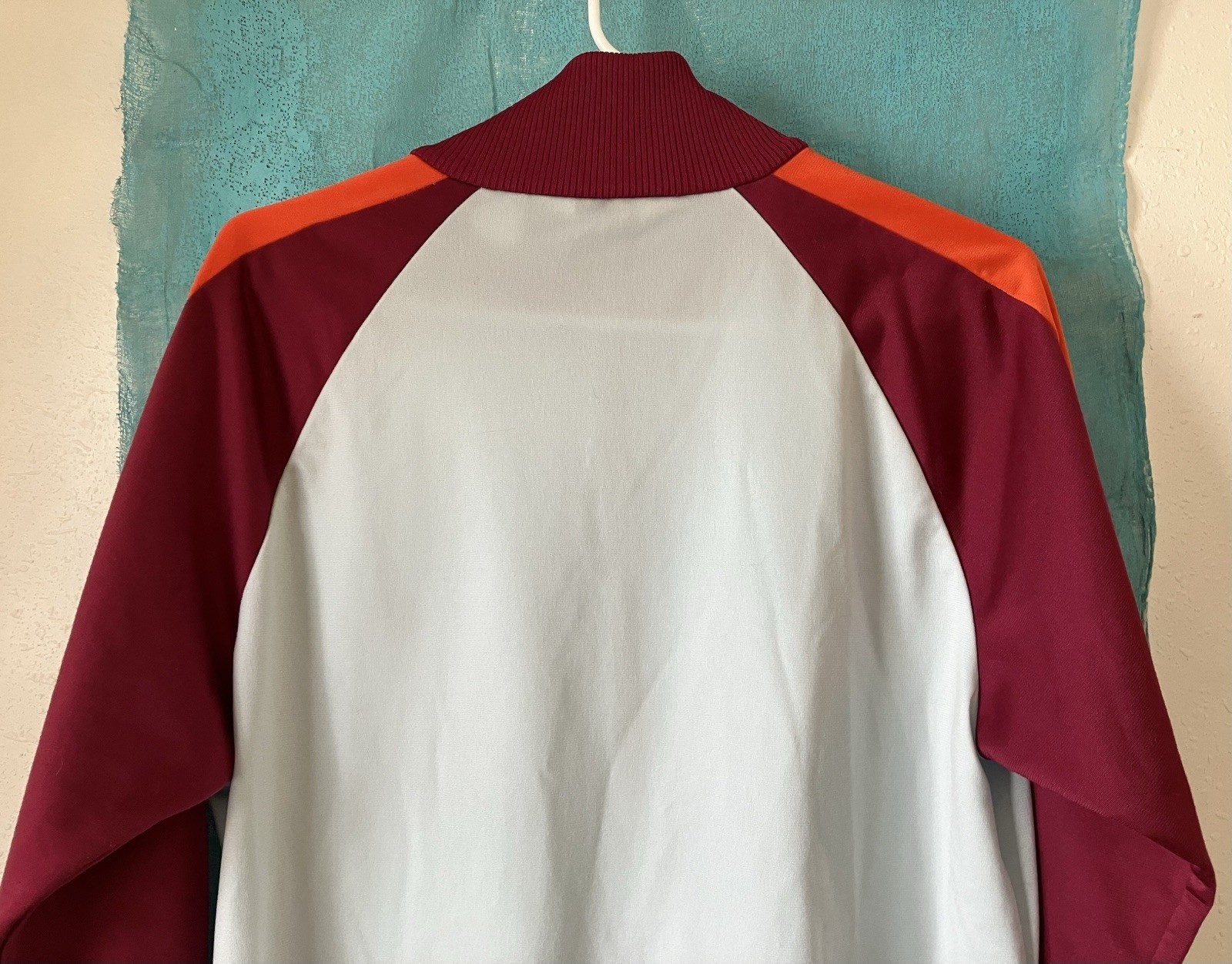 An Original PENGUIN By Munsingwear JACKET Full Zip Dark & Orange Red Pale Blue M