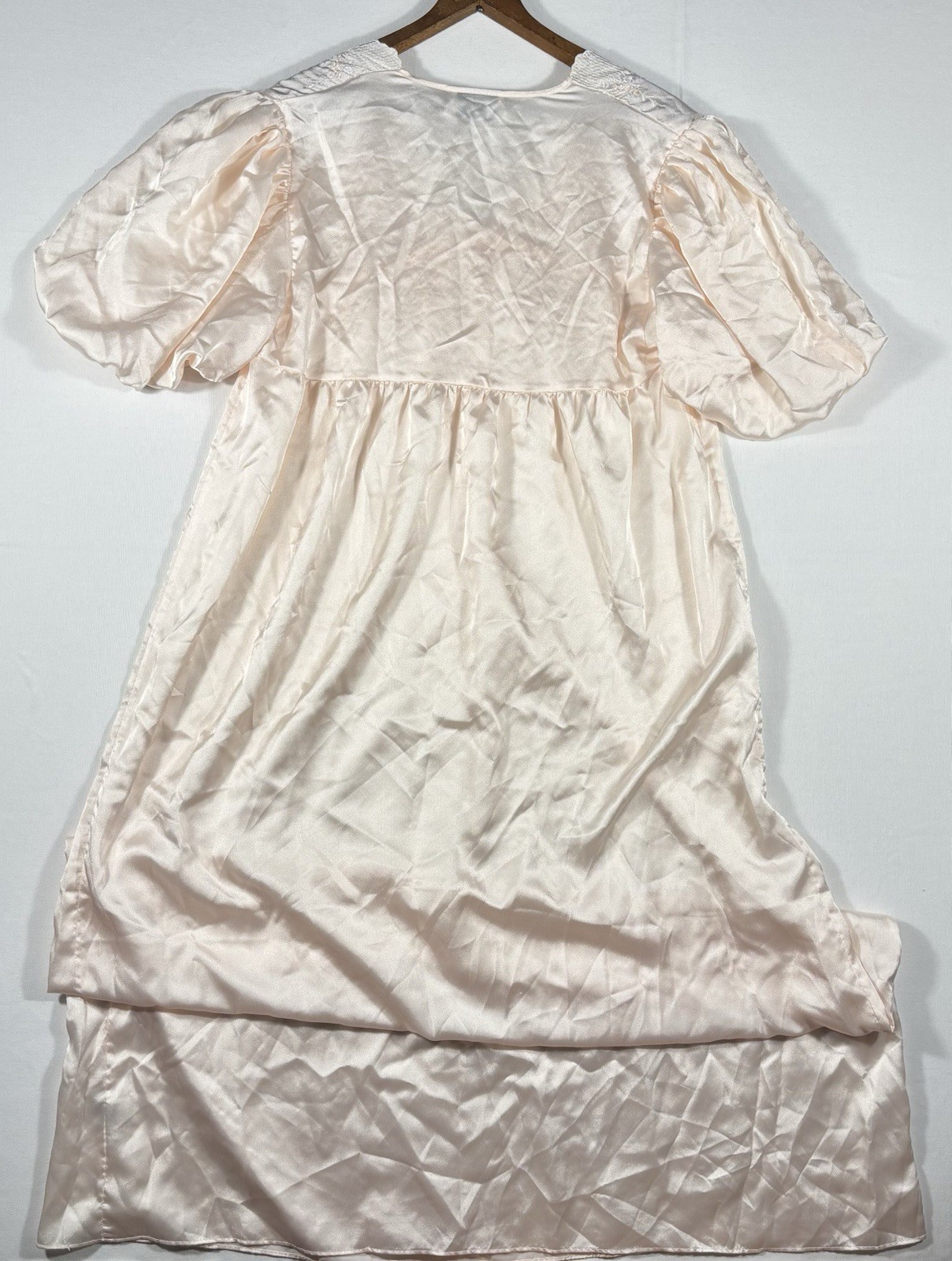 Vintage Miss Dior Lingerie Long Nightgown Women’s M USA ILGWU Balloon Sleeves