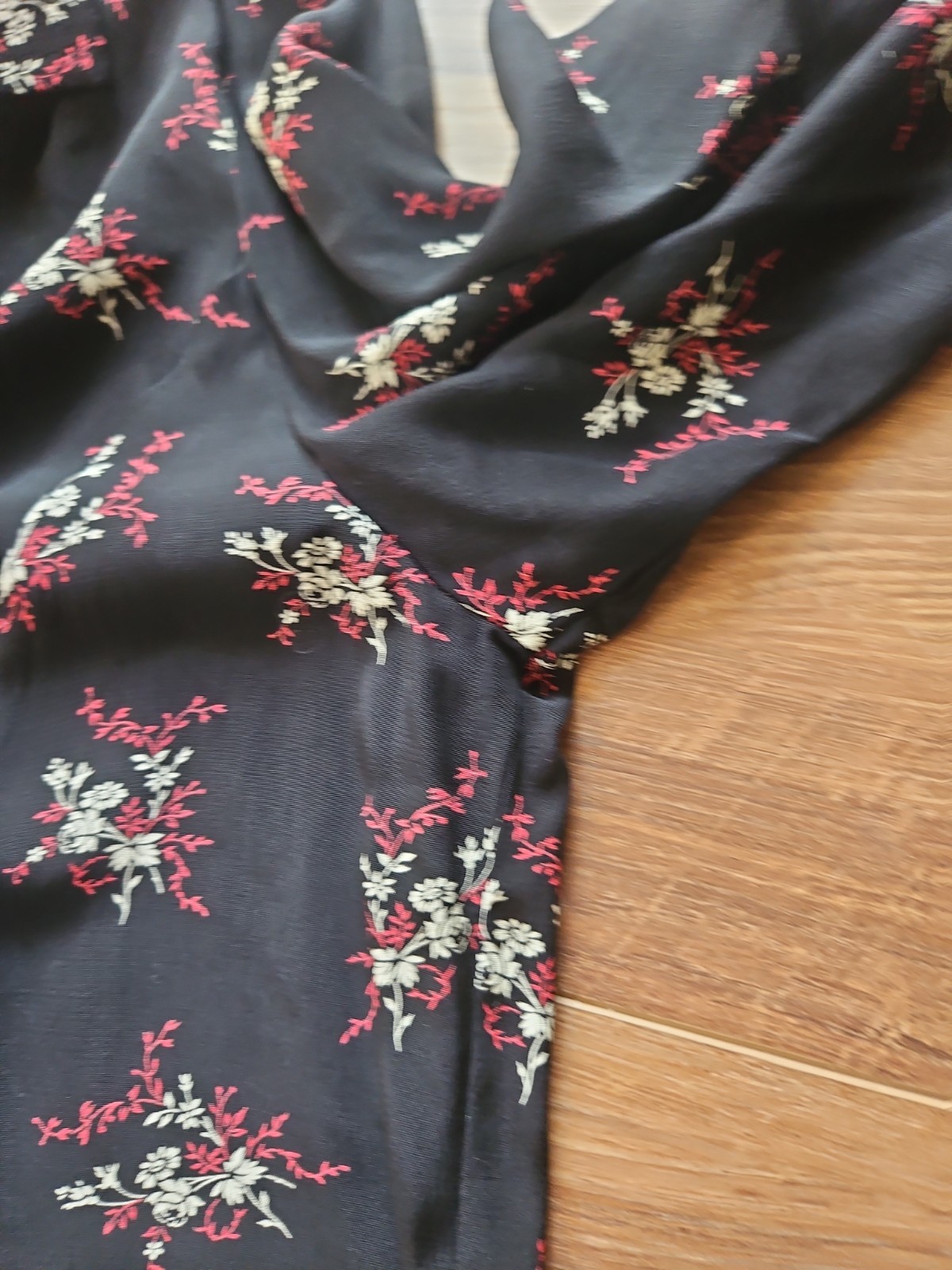 Vintage Laura Ashley 90s Grunge Floral Rayon Dress Made in Hungary USA 12 UK 16