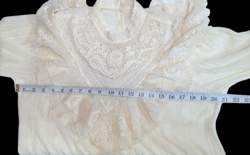 Vtg 70s Gunne Sax Victorian Ruffle Lace Long Sleeve Blouse Edwardian Bridgerton