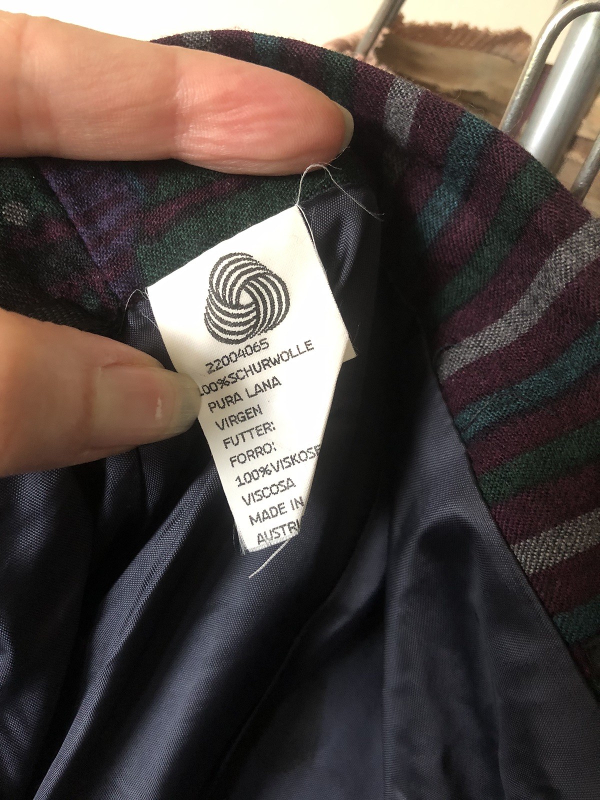 Vintage Geiger of Austria -Pleated Midi Skirt 100 % Wool Butterfly, S (EU40)