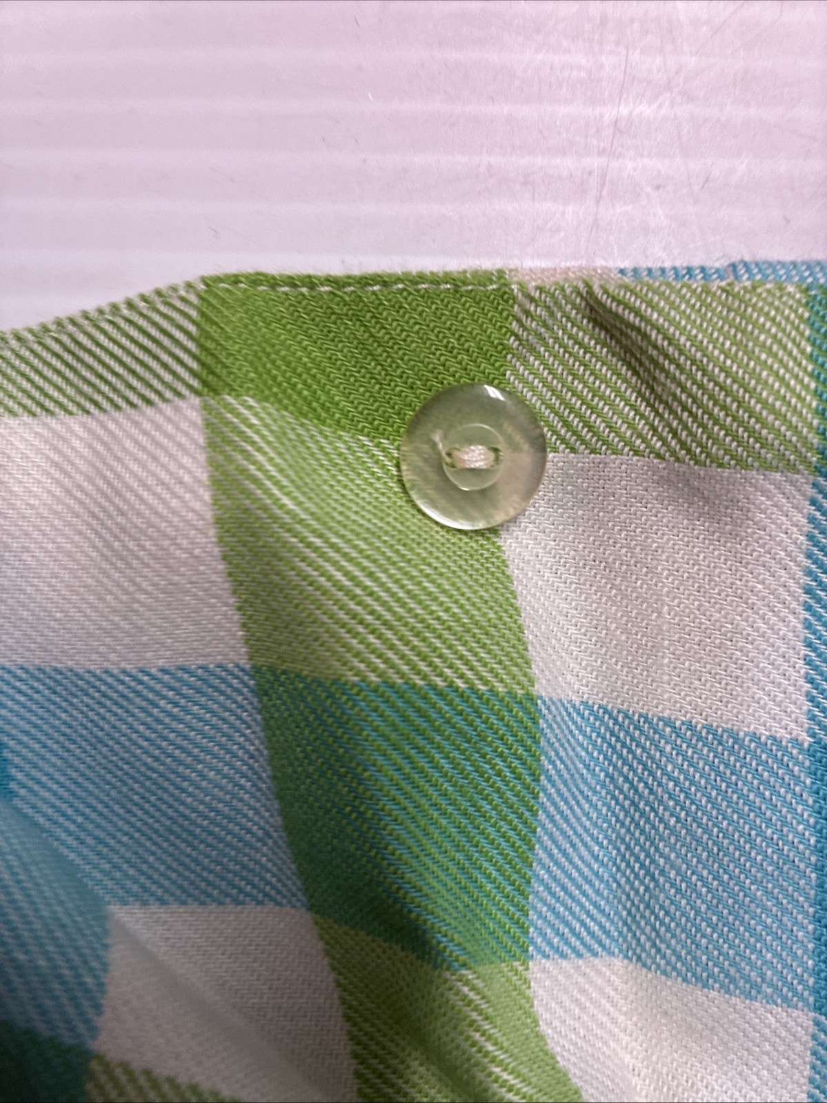 Vintage 50s Juniors by Vassar Blue Green & White Plaid Pants w/Suspenders Size 7