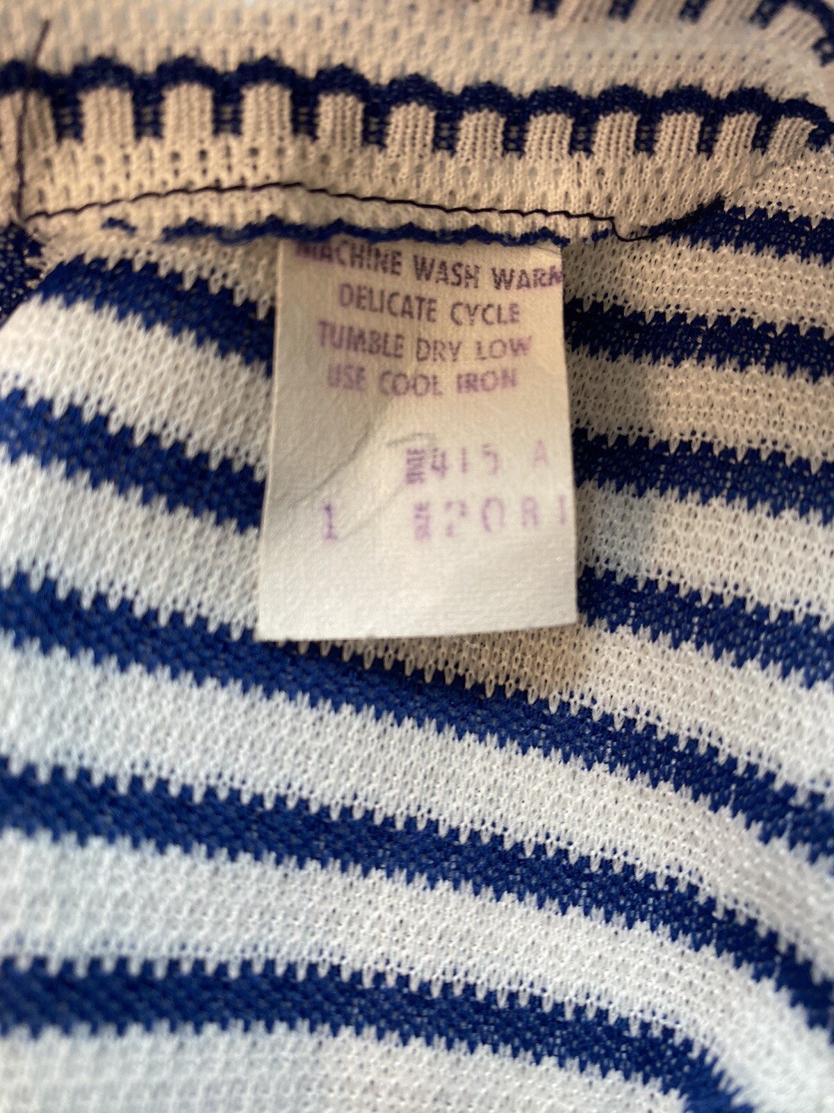 70’s Sears Dress Blue White With Belt New With Original Tags Right Track Brand
