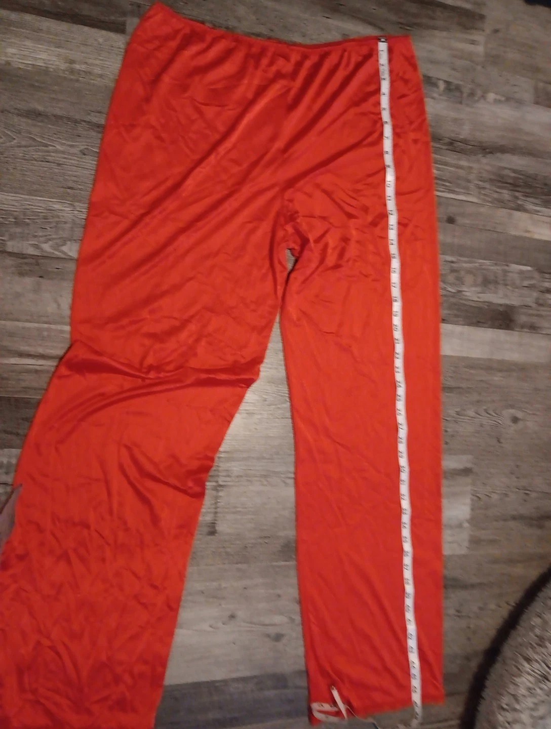 Vintage Jenelle of California Wrap Robe Top Red Bottoms Lace Pajamas Large Tall